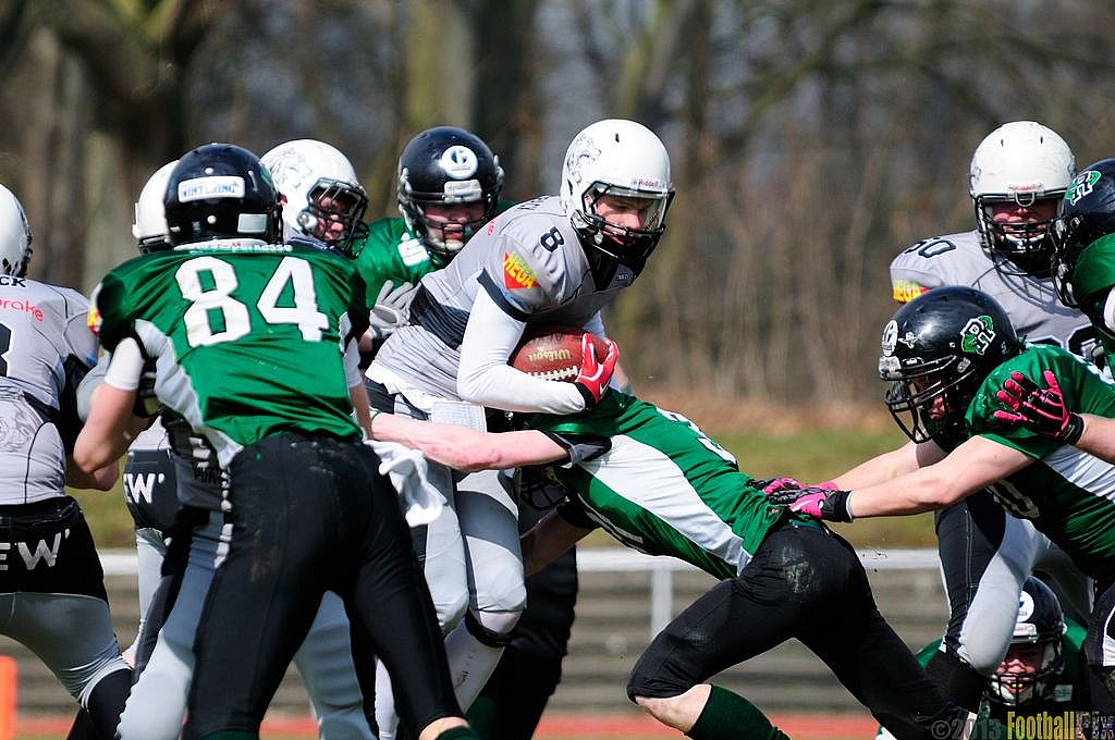 		Rheine Raptors vs. Mnchengladbach Wolfpack  - 13.04.2013 Rheine Raptors vs. Mönchengladbach Wolfpack (20:20) 