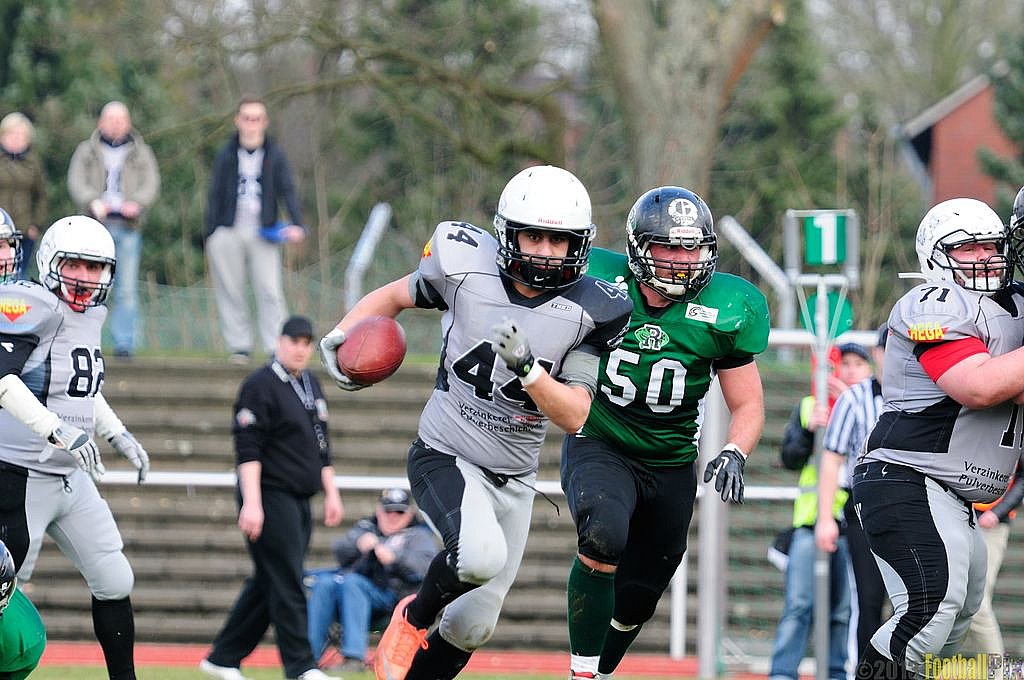 		Rheine Raptors vs. Mnchengladbach Wolfpack  - 13.04.2013 Rheine Raptors vs. Mönchengladbach Wolfpack (20:20) 