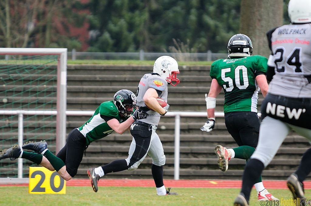 		Rheine Raptors vs. Mnchengladbach Wolfpack  - 13.04.2013 Rheine Raptors vs. Mönchengladbach Wolfpack (20:20) 