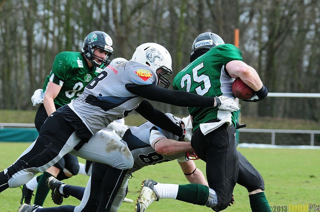 		Rheine Raptors vs. Mnchengladbach Wolfpack  - 13.04.2013 Rheine Raptors vs. Mönchengladbach Wolfpack (20:20) 