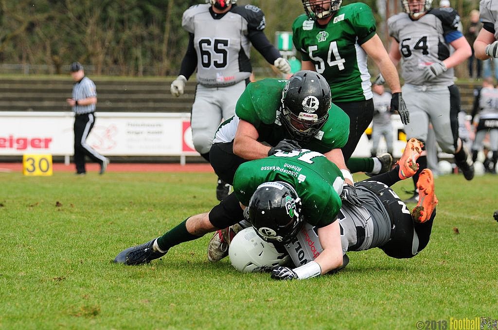 		Rheine Raptors vs. Mnchengladbach Wolfpack  - 13.04.2013 Rheine Raptors vs. Mönchengladbach Wolfpack (20:20) 