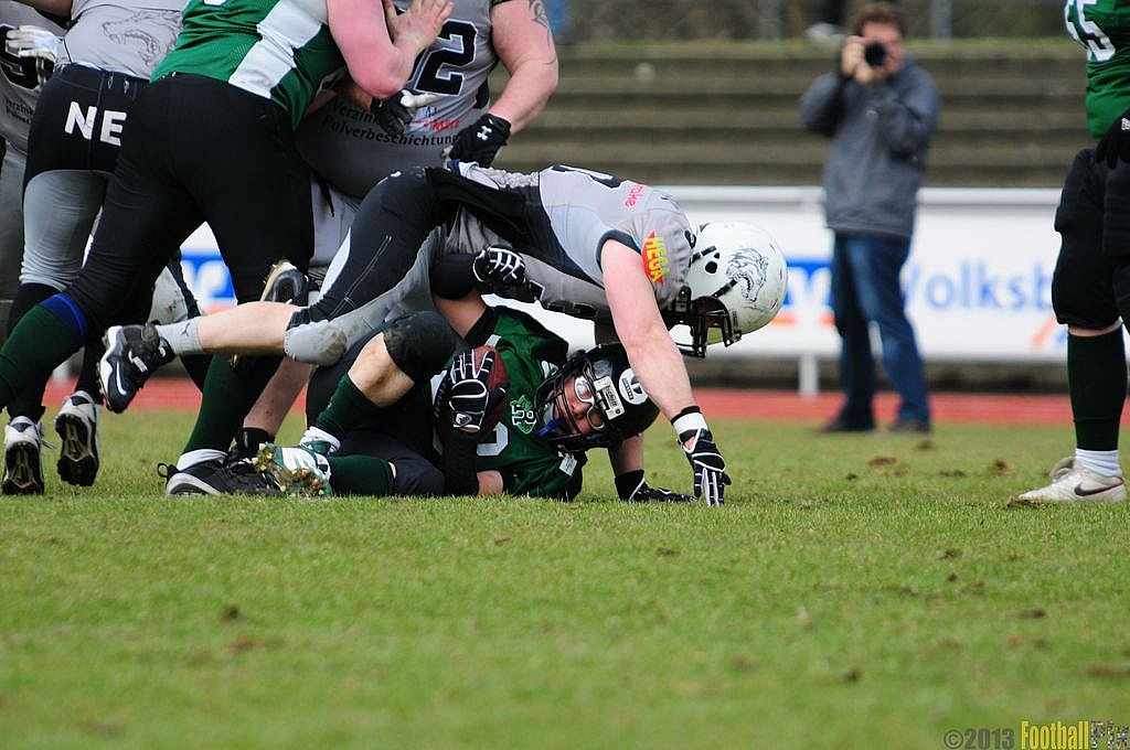 		Rheine Raptors vs. Mnchengladbach Wolfpack  - 13.04.2013 Rheine Raptors vs. Mönchengladbach Wolfpack (20:20) 