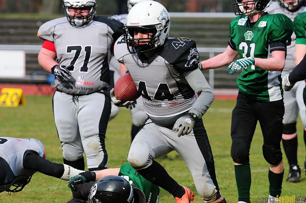 		Rheine Raptors vs. Mnchengladbach Wolfpack  - 13.04.2013 Rheine Raptors vs. Mönchengladbach Wolfpack (20:20) 