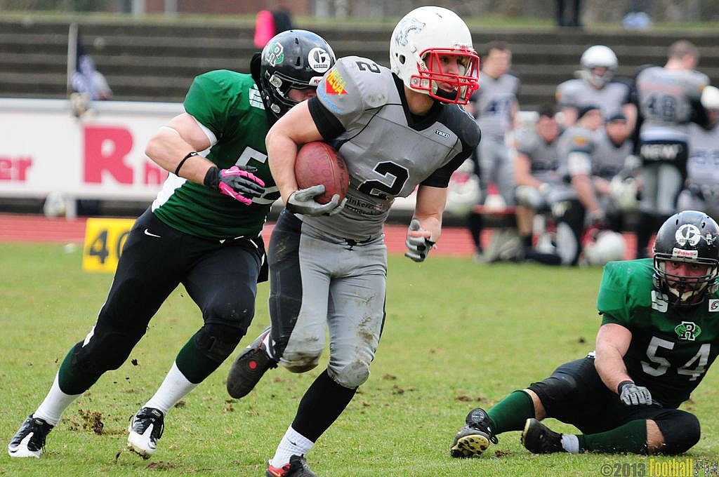 		Rheine Raptors vs. Mnchengladbach Wolfpack  - 13.04.2013 Rheine Raptors vs. Mönchengladbach Wolfpack (20:20) 