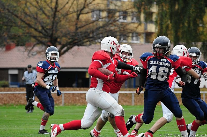 Gelsenkirchen Devils vs Recklinghausen Chargers - 20.10.2012 Gelsenkirchen Devils vs. Recklinghausen Chargers (27:7) 