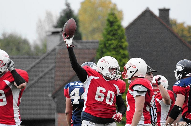 Gelsenkirchen Devils vs Recklinghausen Chargers - 20.10.2012 Gelsenkirchen Devils vs. Recklinghausen Chargers (27:7) 