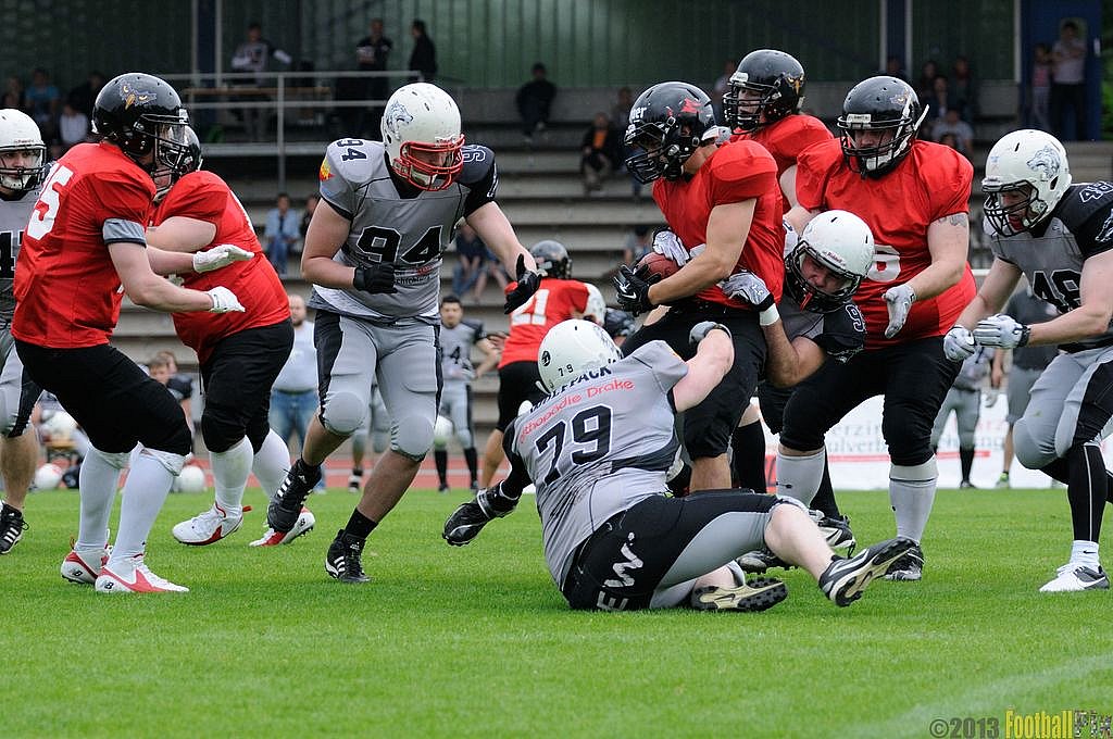09.06.2013 Mönchengladbach Wolfpack vs. Cologne Falcons II (28:13) 