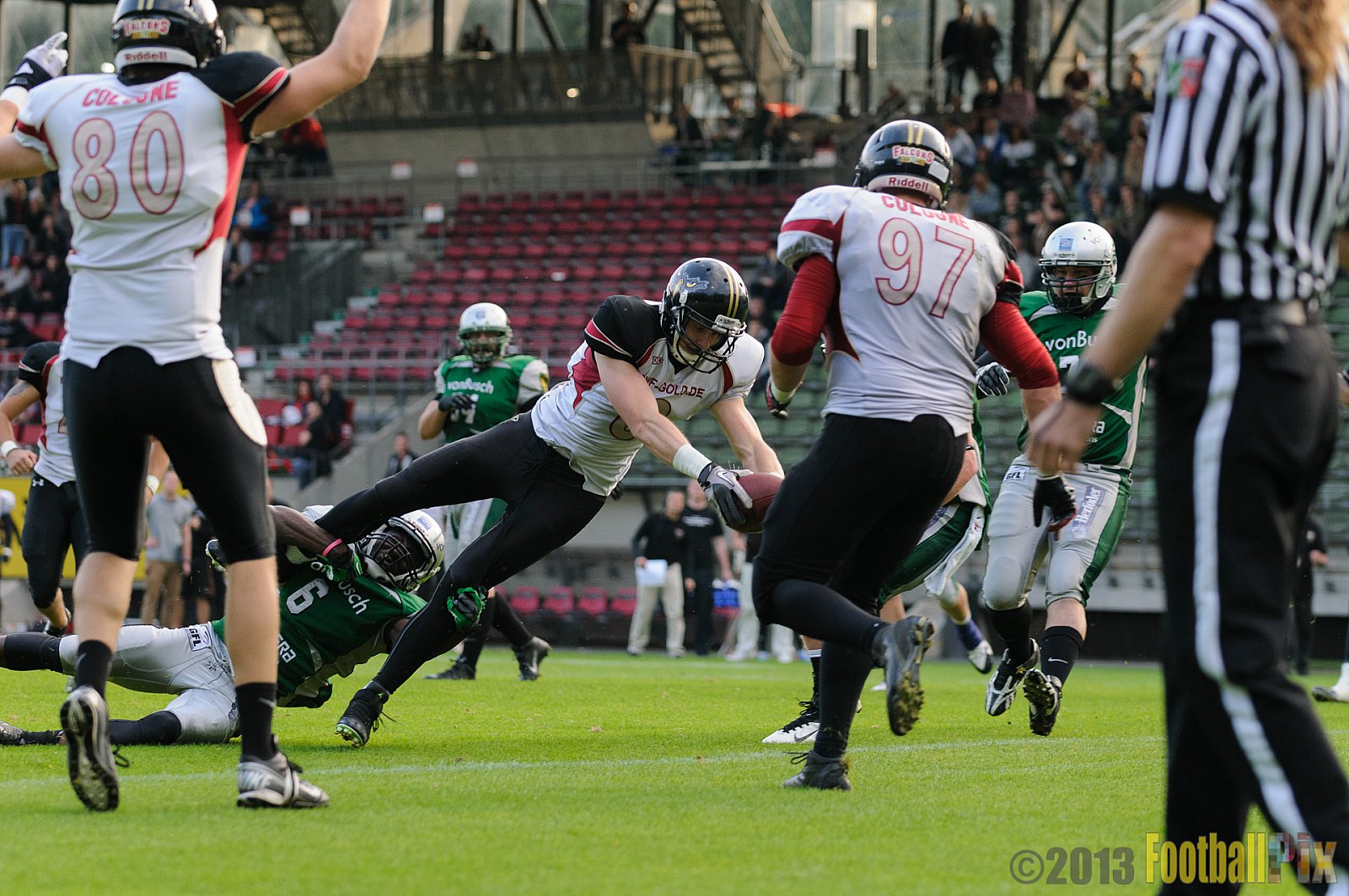 Relegationsspiel Cologne Falcons vs. Bielefeld Bulldogs - 21.09.2013 GFL Nord: Relegationsspiel Cologne Falcons vs. Bielefeld Bulldogs (42:30) 