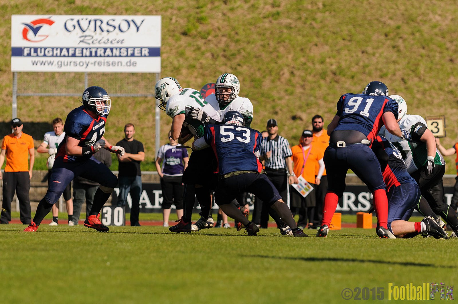 Recklinghausen Chargers vs. Mülheim Shamrocks - 03.10.2015 LL Ost NRW: Recklinghausen Chargers vs. Mülheim Shamrocks (7:21)