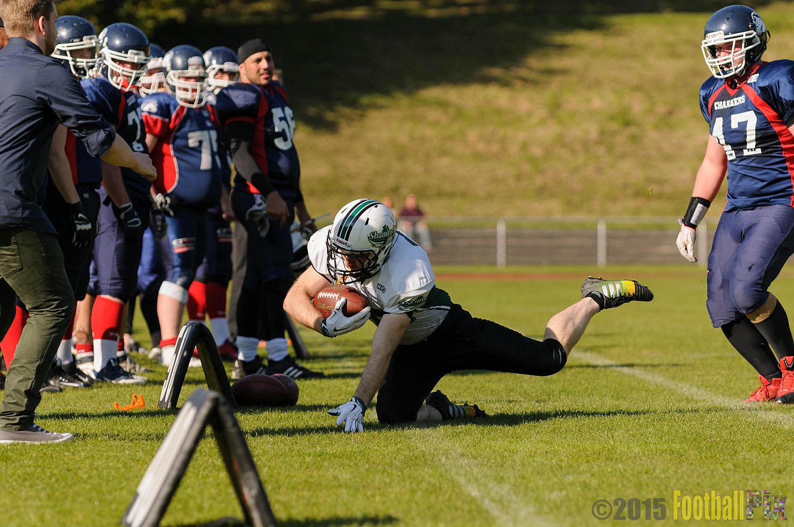 Recklinghausen Chargers vs. Mülheim Shamrocks - 03.10.2015 LL Ost NRW: Recklinghausen Chargers vs. Mülheim Shamrocks (7:21)