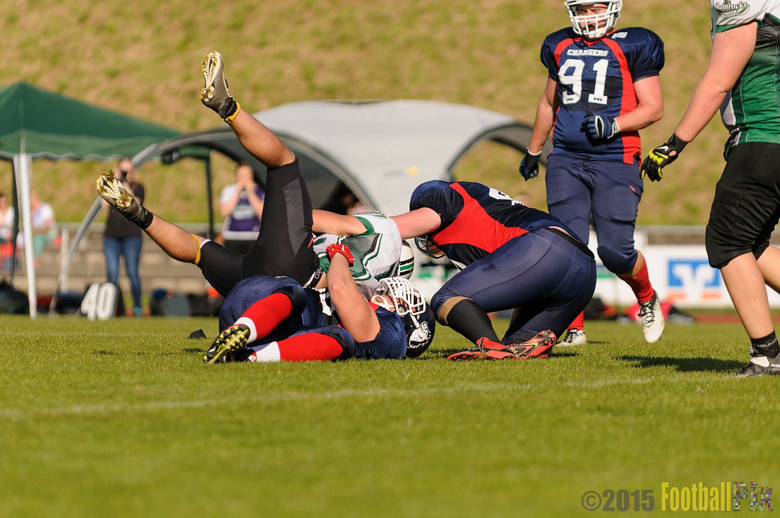 Recklinghausen Chargers vs. Mülheim Shamrocks - 03.10.2015 LL Ost NRW: Recklinghausen Chargers vs. Mülheim Shamrocks (7:21)