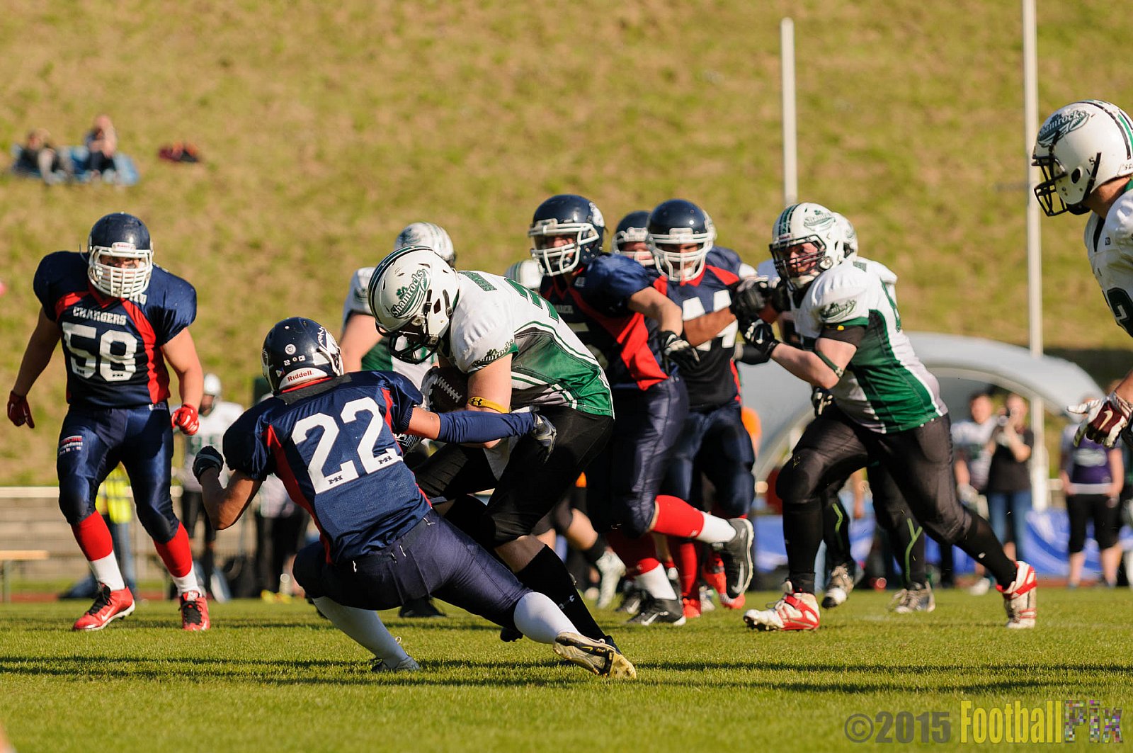Recklinghausen Chargers vs. Mülheim Shamrocks - 03.10.2015 LL Ost NRW: Recklinghausen Chargers vs. Mülheim Shamrocks (7:21)