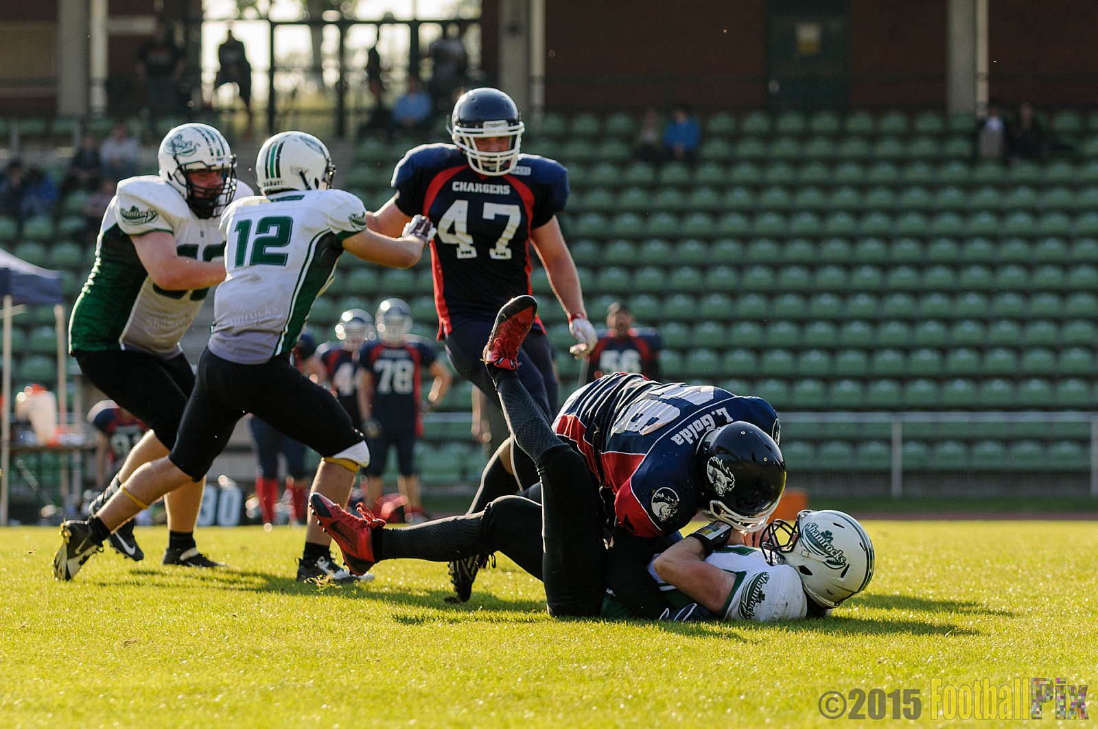 Recklinghausen Chargers vs. Mülheim Shamrocks - 03.10.2015 LL Ost NRW: Recklinghausen Chargers vs. Mülheim Shamrocks (7:21)