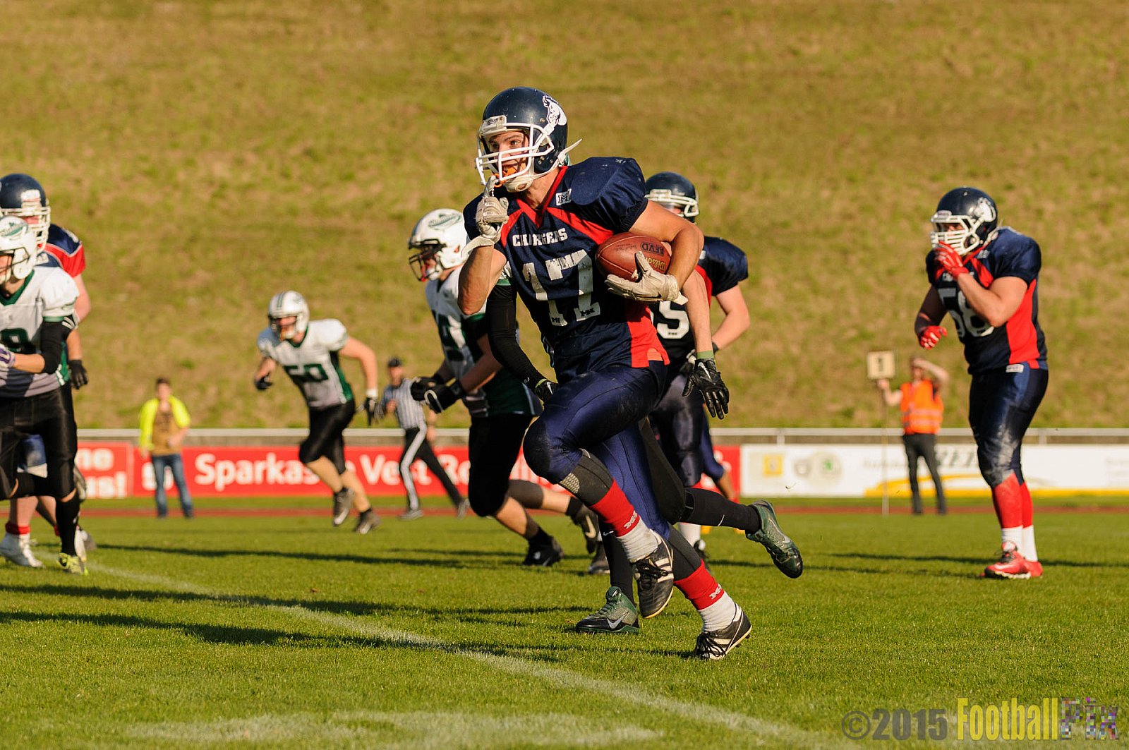 Recklinghausen Chargers vs. Mülheim Shamrocks - 03.10.2015 LL Ost NRW: Recklinghausen Chargers vs. Mülheim Shamrocks (7:21)