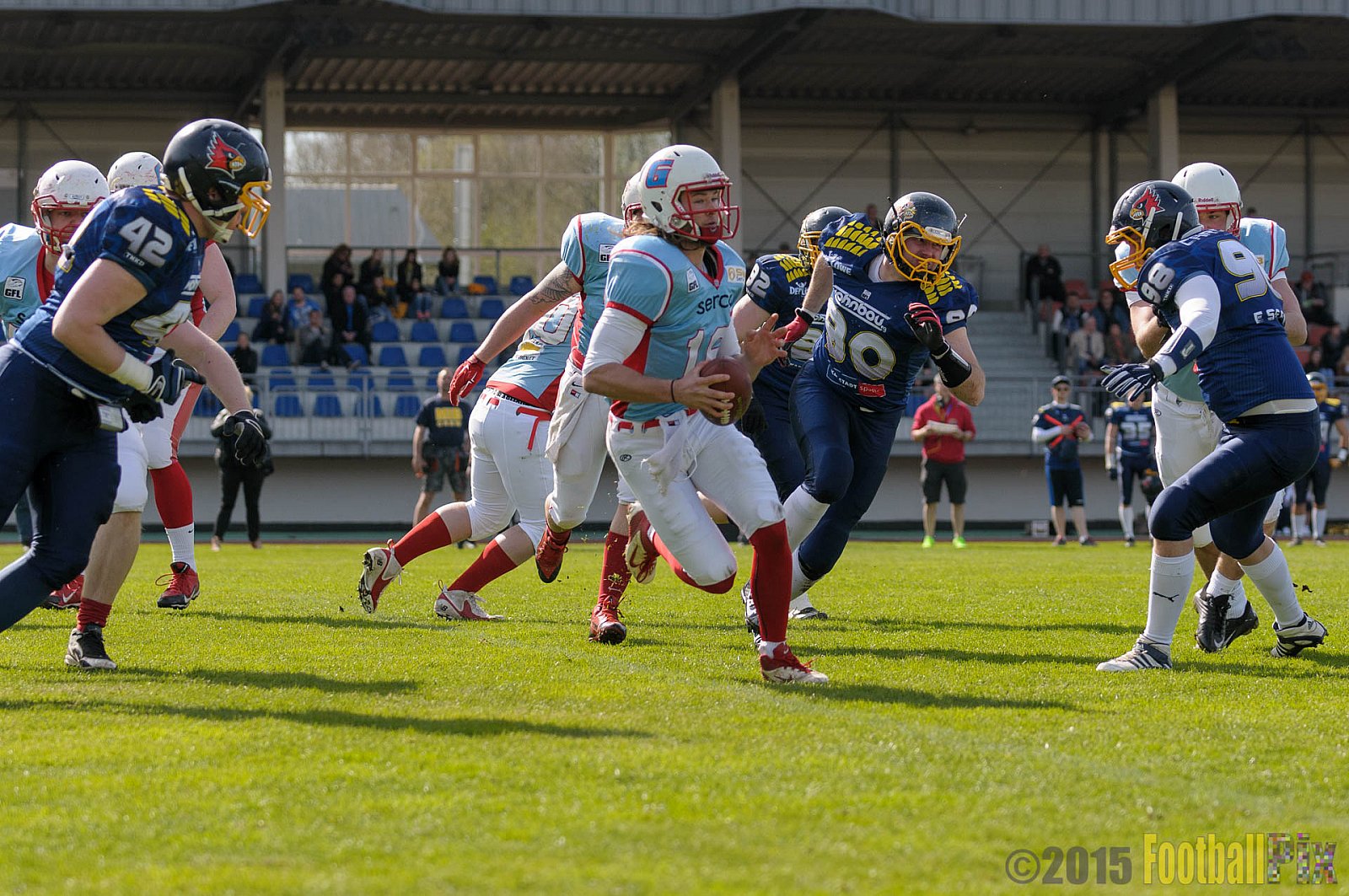 Essen Assindia Cardinals vs. Bonn Gamecocks - 12.04.2015 Preseason Game Essen Assindia Cardinals vs. Bonn Gamecocks (14:12)
