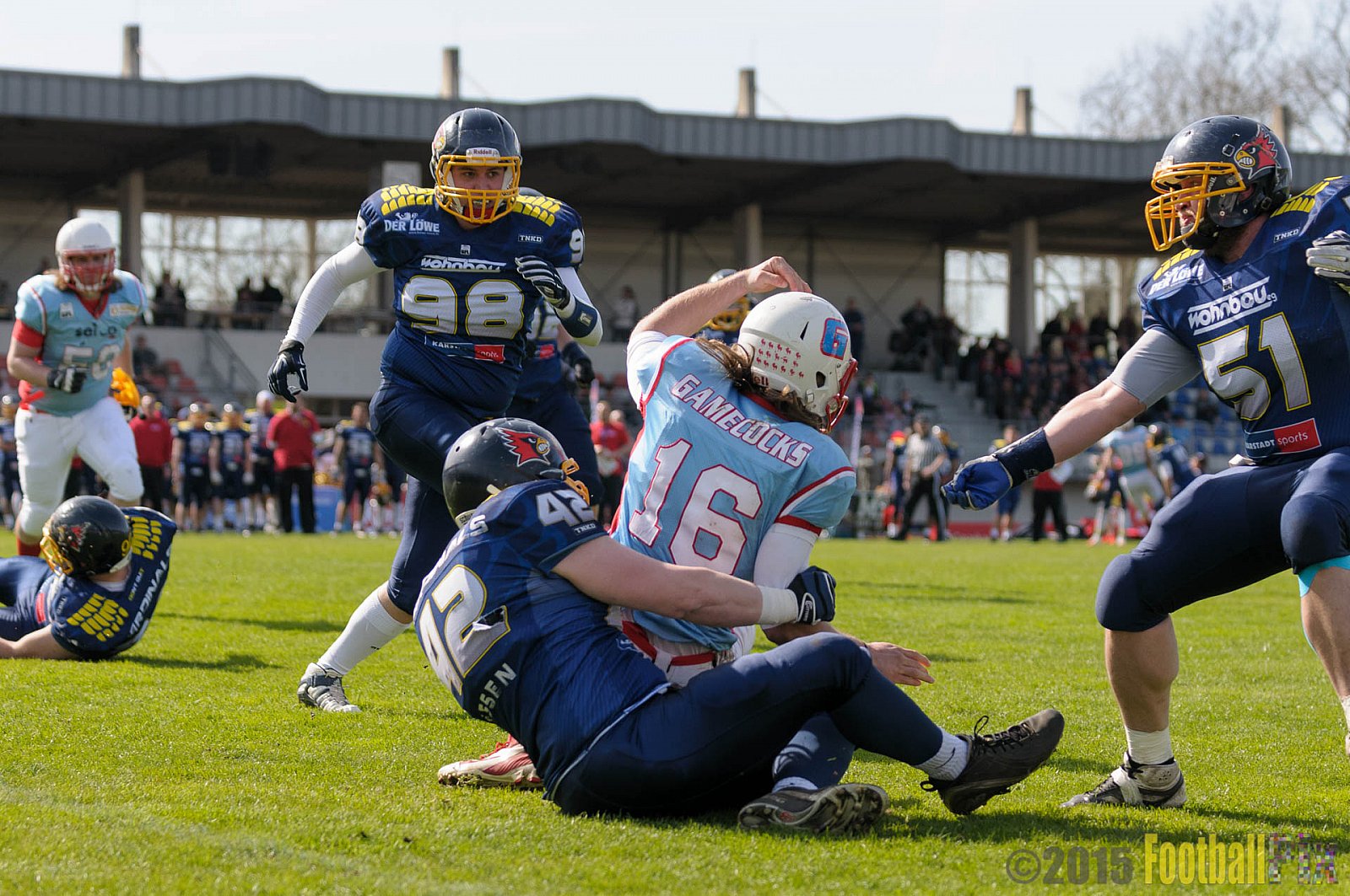 Essen Assindia Cardinals vs. Bonn Gamecocks - 12.04.2015 Preseason Game Essen Assindia Cardinals vs. Bonn Gamecocks (14:12)