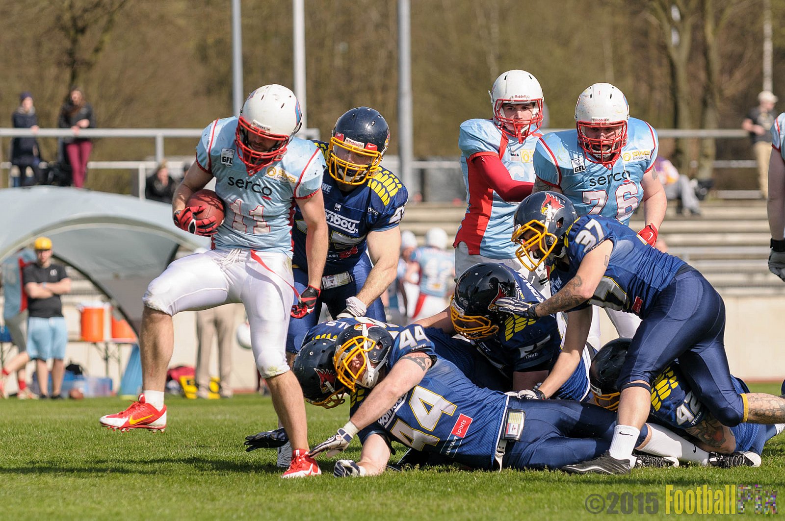 Essen Assindia Cardinals vs. Bonn Gamecocks - 12.04.2015 Preseason Game Essen Assindia Cardinals vs. Bonn Gamecocks (14:12)