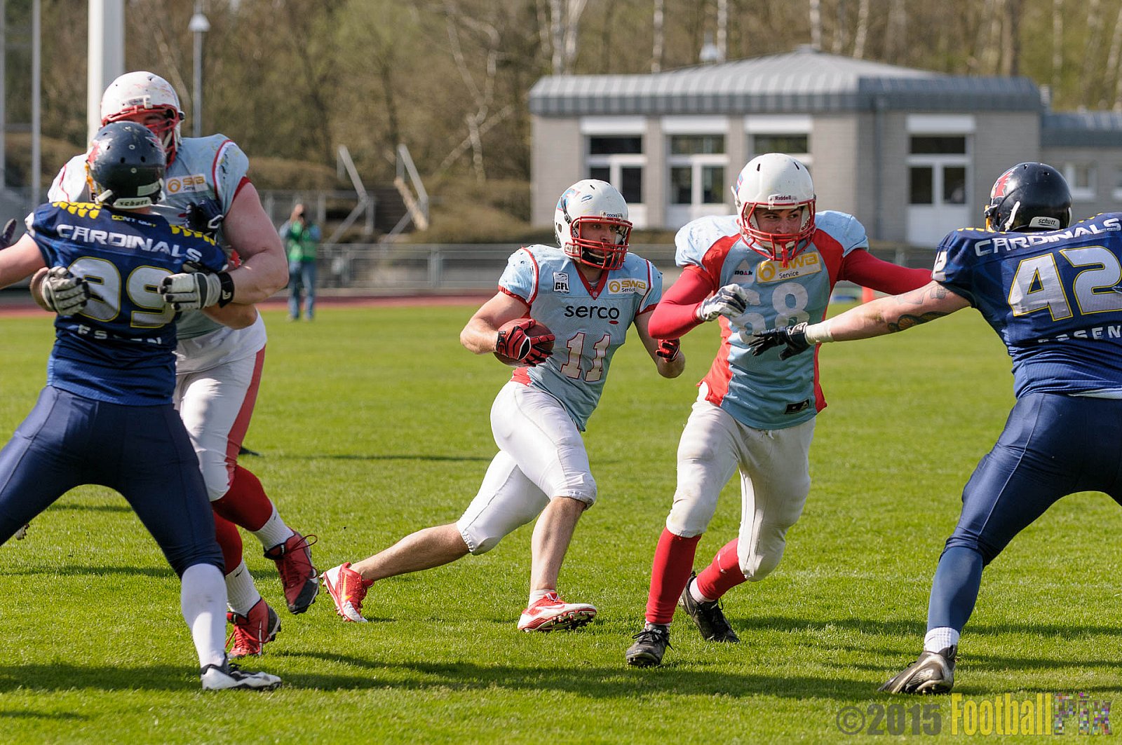 Essen Assindia Cardinals vs. Bonn Gamecocks - 12.04.2015 Preseason Game Essen Assindia Cardinals vs. Bonn Gamecocks (14:12)