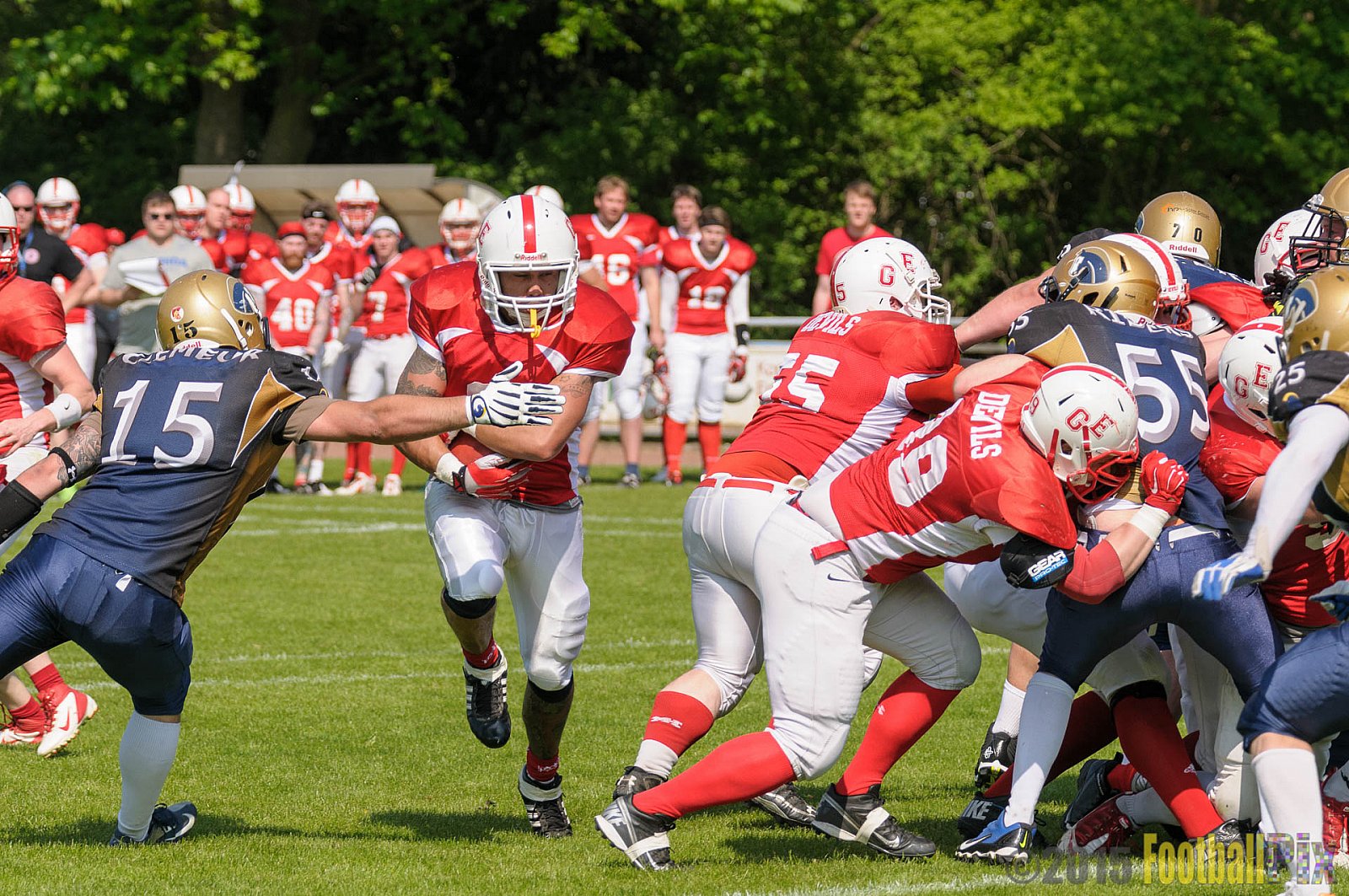 Schiefbahn Riders vs. Gelsenkirchen Devils - 10.05.2015 OL NRW: Schiefbahn Riders vs. Gelsenkirchen Devils (7:14)