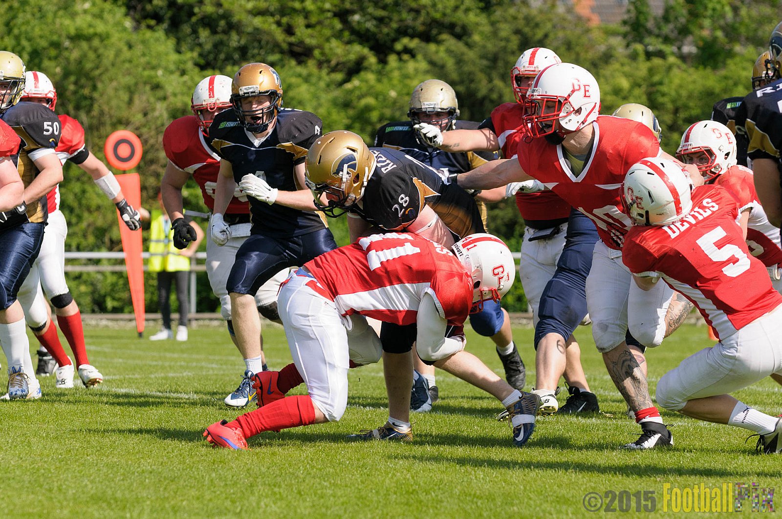 Schiefbahn Riders vs. Gelsenkirchen Devils - 10.05.2015 OL NRW: Schiefbahn Riders vs. Gelsenkirchen Devils (7:14)