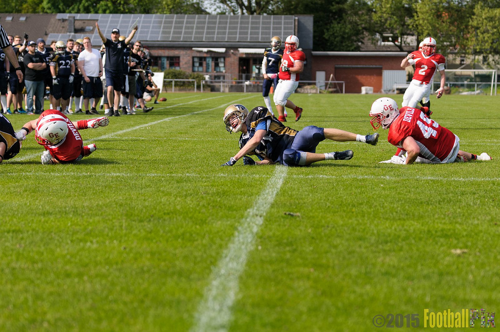 Schiefbahn Riders vs. Gelsenkirchen Devils - 10.05.2015 OL NRW: Schiefbahn Riders vs. Gelsenkirchen Devils (7:14)