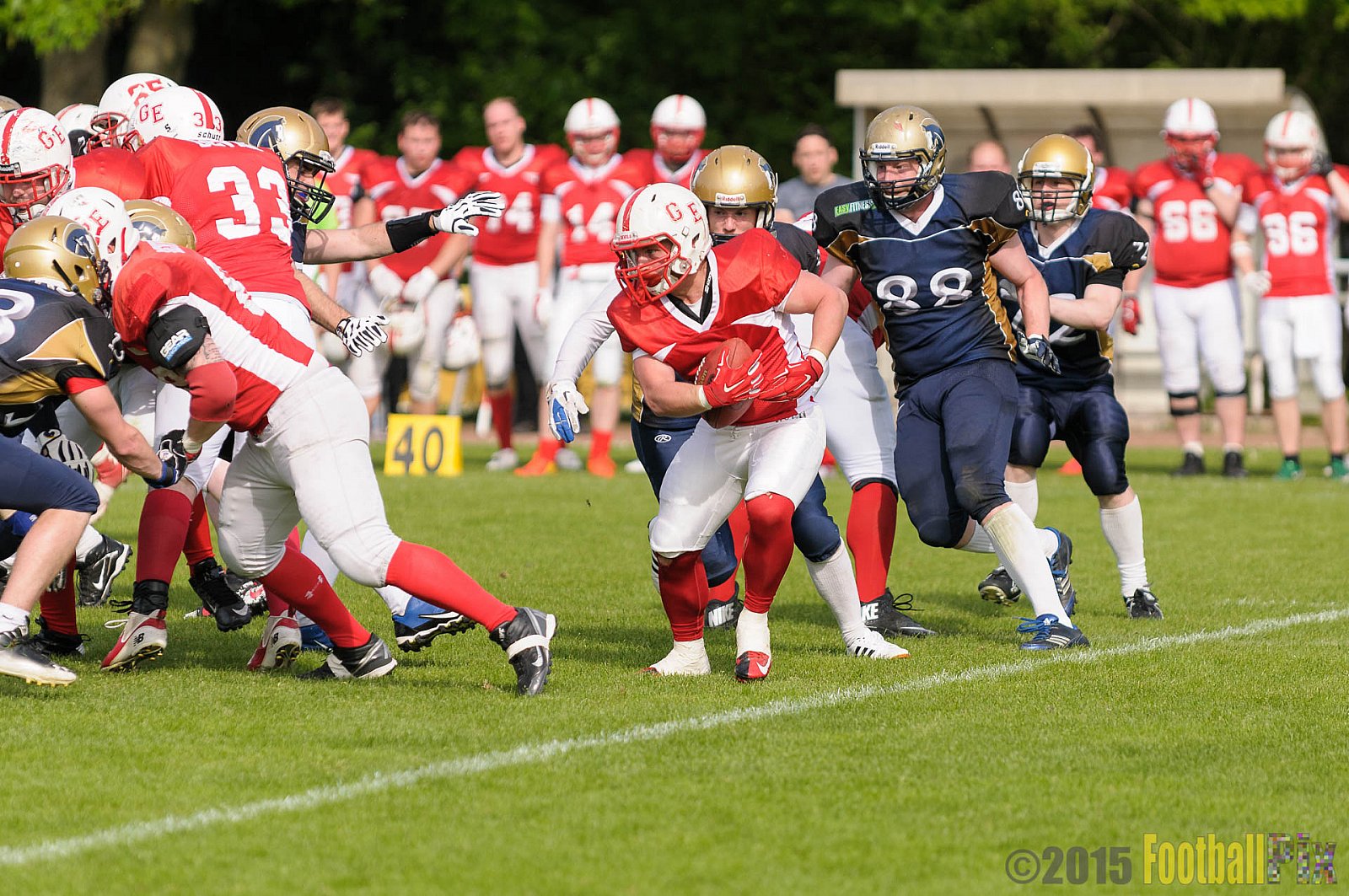 Schiefbahn Riders vs. Gelsenkirchen Devils - 10.05.2015 OL NRW: Schiefbahn Riders vs. Gelsenkirchen Devils (7:14)