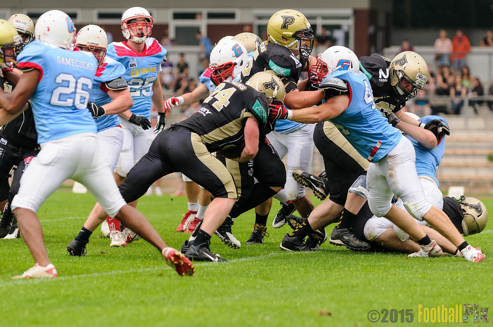 Bonn Gamecocks vs. Paderborn Dolphins - 08.08.2015 GFL2 Nord: Bonn Gamecocks vs. Paderborn Dolphins (49:35)