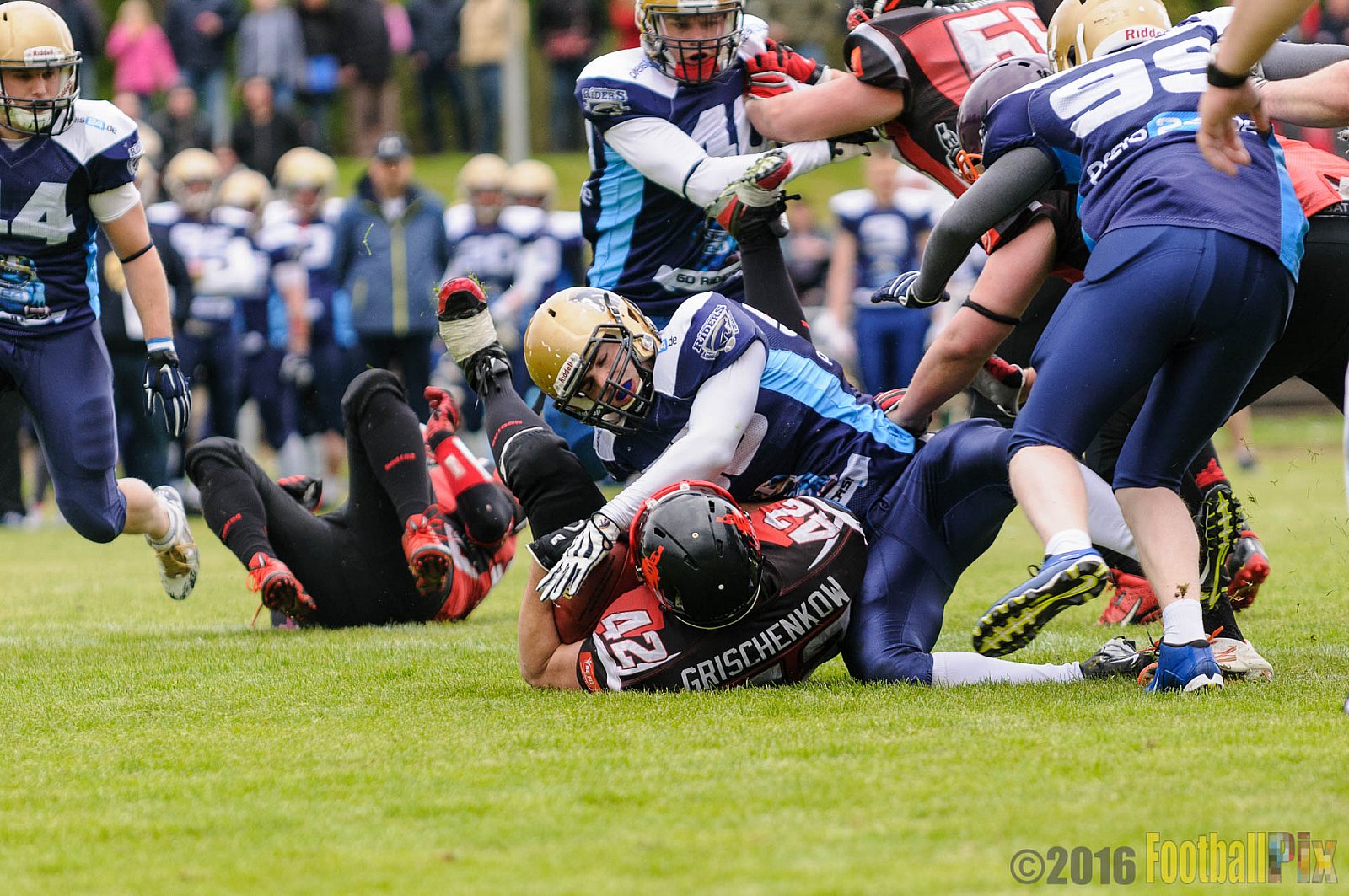 Schiefbahn Riders vs. Siegen Sentinels - 23.04.2016 OL NRW: Schiefbahn Riders vs. Siegen Sentinels (30:33)