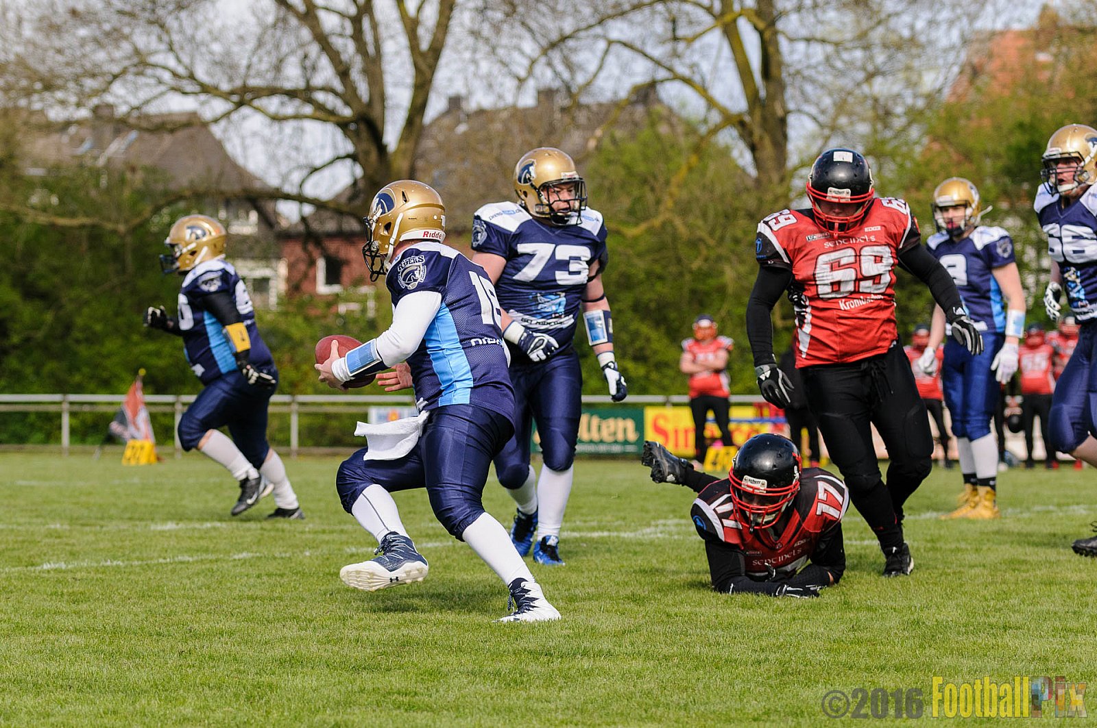 Schiefbahn Riders vs. Siegen Sentinels - 23.04.2016 OL NRW: Schiefbahn Riders vs. Siegen Sentinels (30:33)