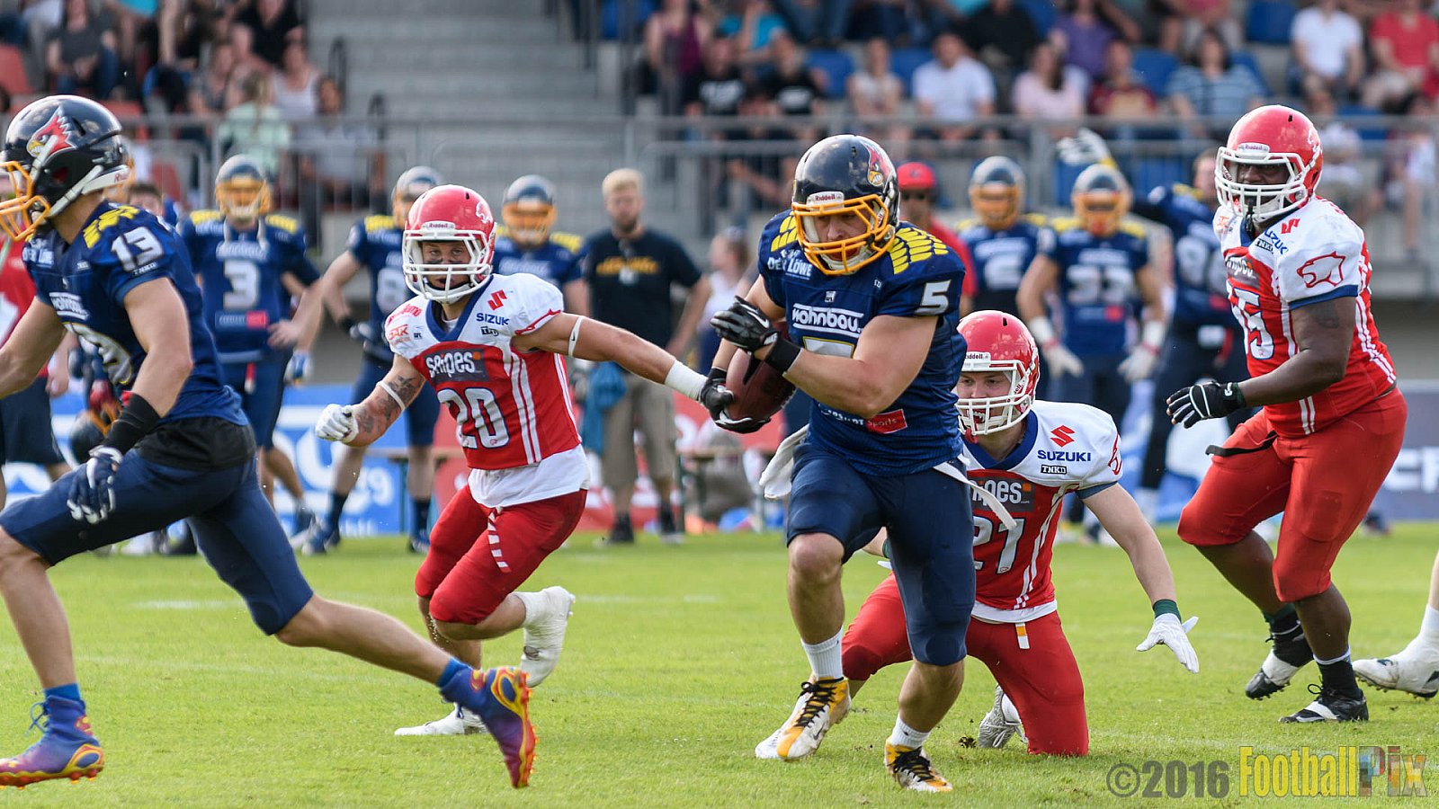 Essen Assindia Cardinals vs. Lübeck Cougars - 05.06.2016 GFL2: Essen Assindia Cardinals vs. Lübeck Cougars (16:35)
