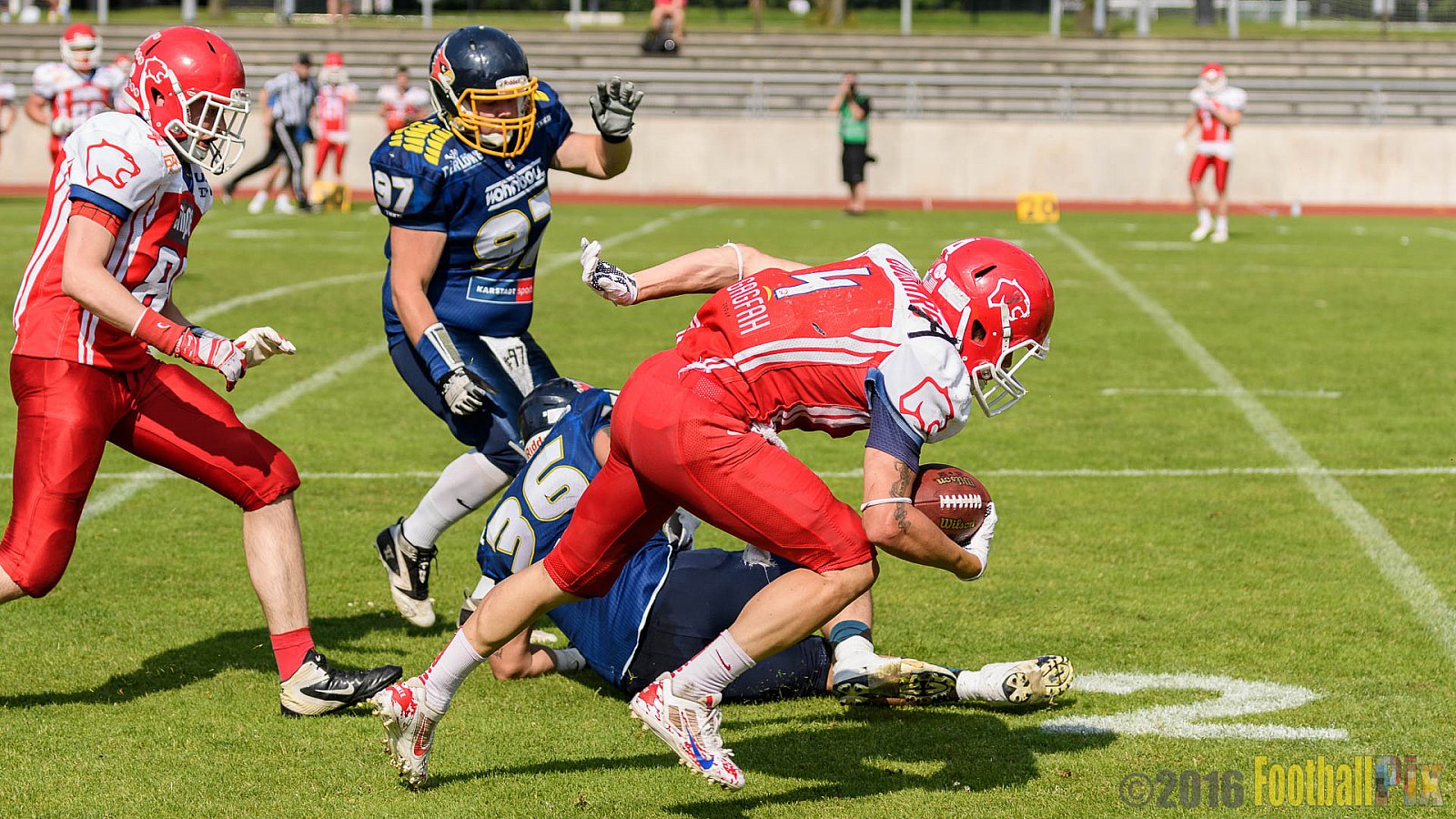 Essen Assindia Cardinals vs. Lübeck Cougars - 05.06.2016 GFL2: Essen Assindia Cardinals vs. Lübeck Cougars (16:35)