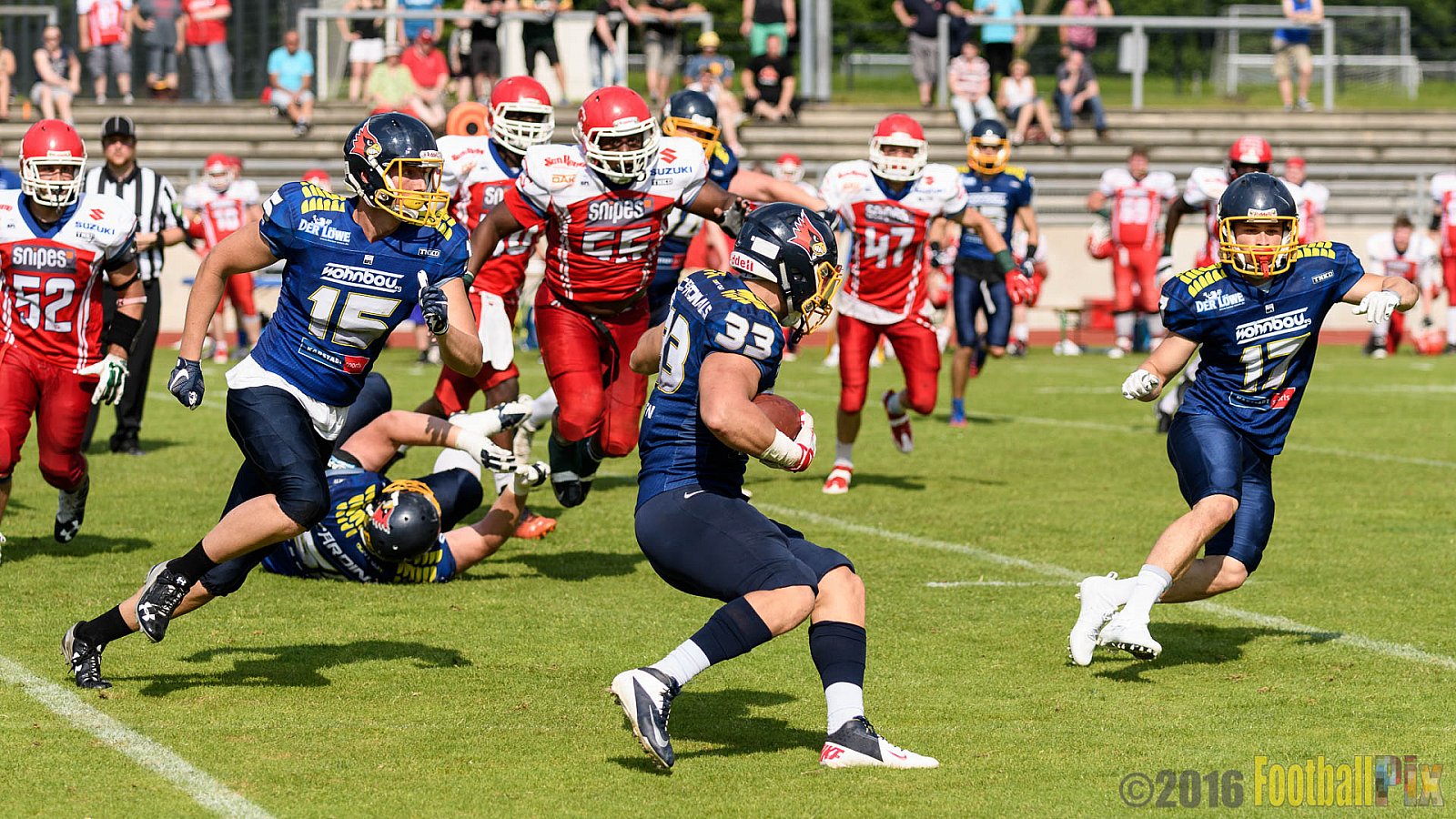 Essen Assindia Cardinals vs. Lübeck Cougars - 05.06.2016 GFL2: Essen Assindia Cardinals vs. Lübeck Cougars (16:35)