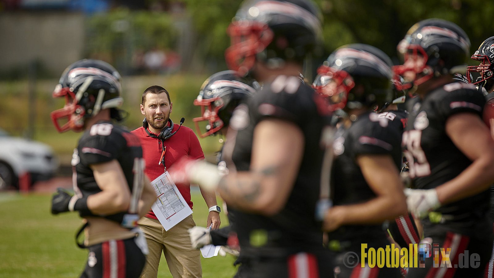 GFL2 Season 2021 Düsseldorf Panther vs. Solingen Paladins am 26.06.2021 im Stadion VfL Benrath, Karl-Hohmann-Straße 70, 40597 Düsseldorf, Punkte Endstand 13 : 00.
[Bildnummer: 2021-06-26_0210] - DPantherVsSolingenPaladins