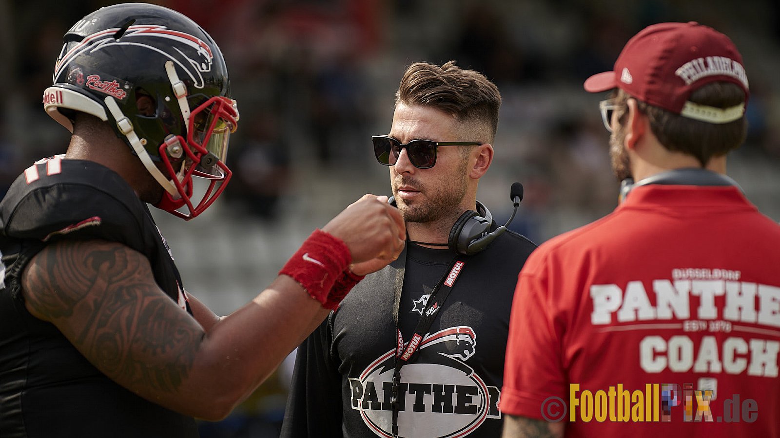 GFL2 Season 2021 Düsseldorf Panther vs. Solingen Paladins am 26.06.2021 im Stadion VfL Benrath, Karl-Hohmann-Straße 70, 40597 Düsseldorf, Punkte Endstand 13 : 00.
[Bildnummer: 2021-06-26_0231] - DPantherVsSolingenPaladins