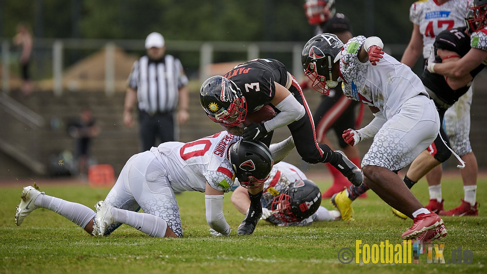 GFL2 Season 2021 Düsseldorf Panther vs. Solingen Paladins am 26.06.2021 im Stadion VfL Benrath, Karl-Hohmann-Straße 70, 40597 Düsseldorf, Punkte Endstand 13 : 00.
[Bildnummer: 2021-06-26_0354] - DPantherVsSolingenPaladins