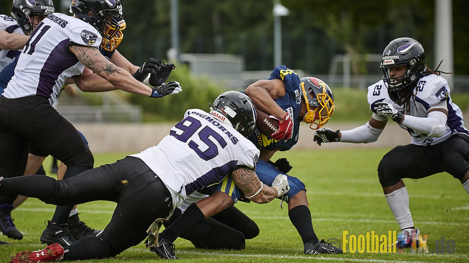 GFL2 Season 2021 Assindia Cardinals vs. Langenfeld Longhorns am 4.07.2021 im Stadion Am Hallo, Hallostraße, 45141 Essen. Endstand des Spiels 28 : 31.
[Bildnummer: 2021-07-04_0341] - AssindiaCardinalsVsLangenfeldLonghorns