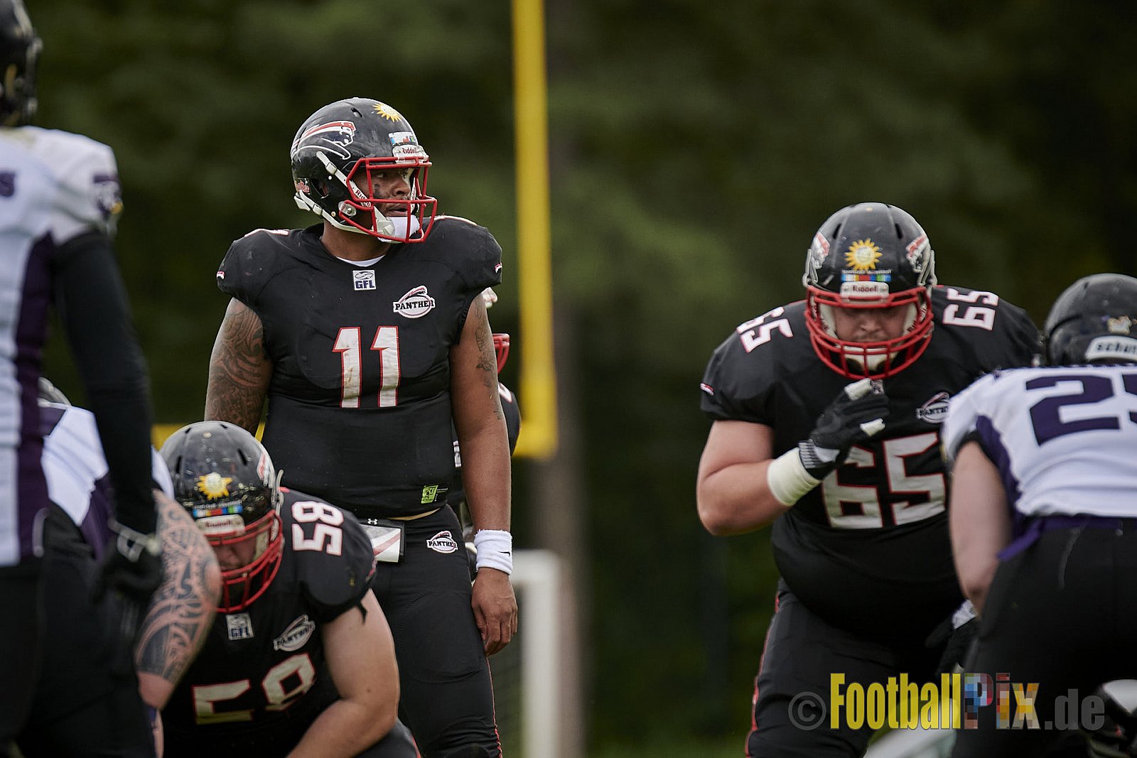 GFL2 Season 2021 Düsseldorf Panther vs. Langenfeld Longhorns am 7.08.2021 im Stadion VfL Benrath, Karl-Hohmann-Straße 70, 40597 Düsseldorf, Punkte Endstand 17 : 0.
[Bildnummer: 2021-08-07_0108]Düsseldorf Panther vs. Langenfeld Longhorns am 7.08.2021 - DPantherVsLangenfeldLonghorns