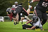 GFL2 Season 2021 Düsseldorf Panther vs. Langenfeld Longhorns am 7.08.2021 im Stadion VfL Benrath, Karl-Hohmann-Straße 70, 40597 Düsseldorf, Punkte Endstand 17 : 0.
[Bildnummer: 2021-08-07_0121]Düsseldorf Panther vs. Langenfeld Longhorns am 7.08.2021 - DPantherVsLangenfeldLonghorns