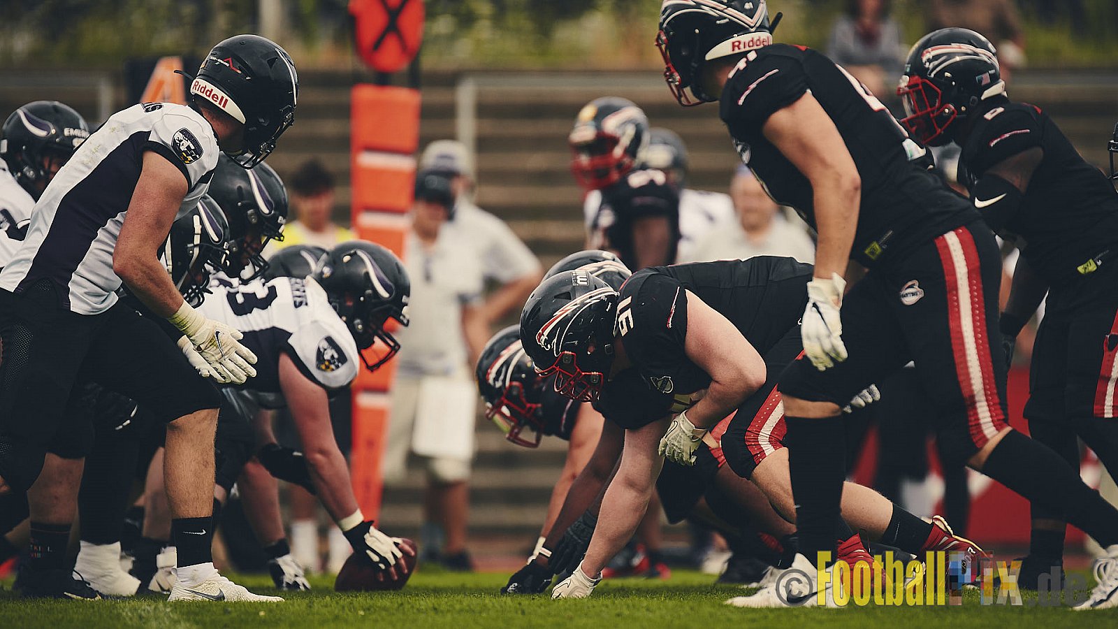 GFL2 Season 2021 Düsseldorf Panther vs. Langenfeld Longhorns am 7.08.2021 im Stadion VfL Benrath, Karl-Hohmann-Straße 70, 40597 Düsseldorf, Punkte Endstand 17 : 0.
[Bildnummer: 2021-08-07_0285]Düsseldorf Panther vs. Langenfeld Longhorns am 7.08.2021 - DPantherVsLangenfeldLonghorns