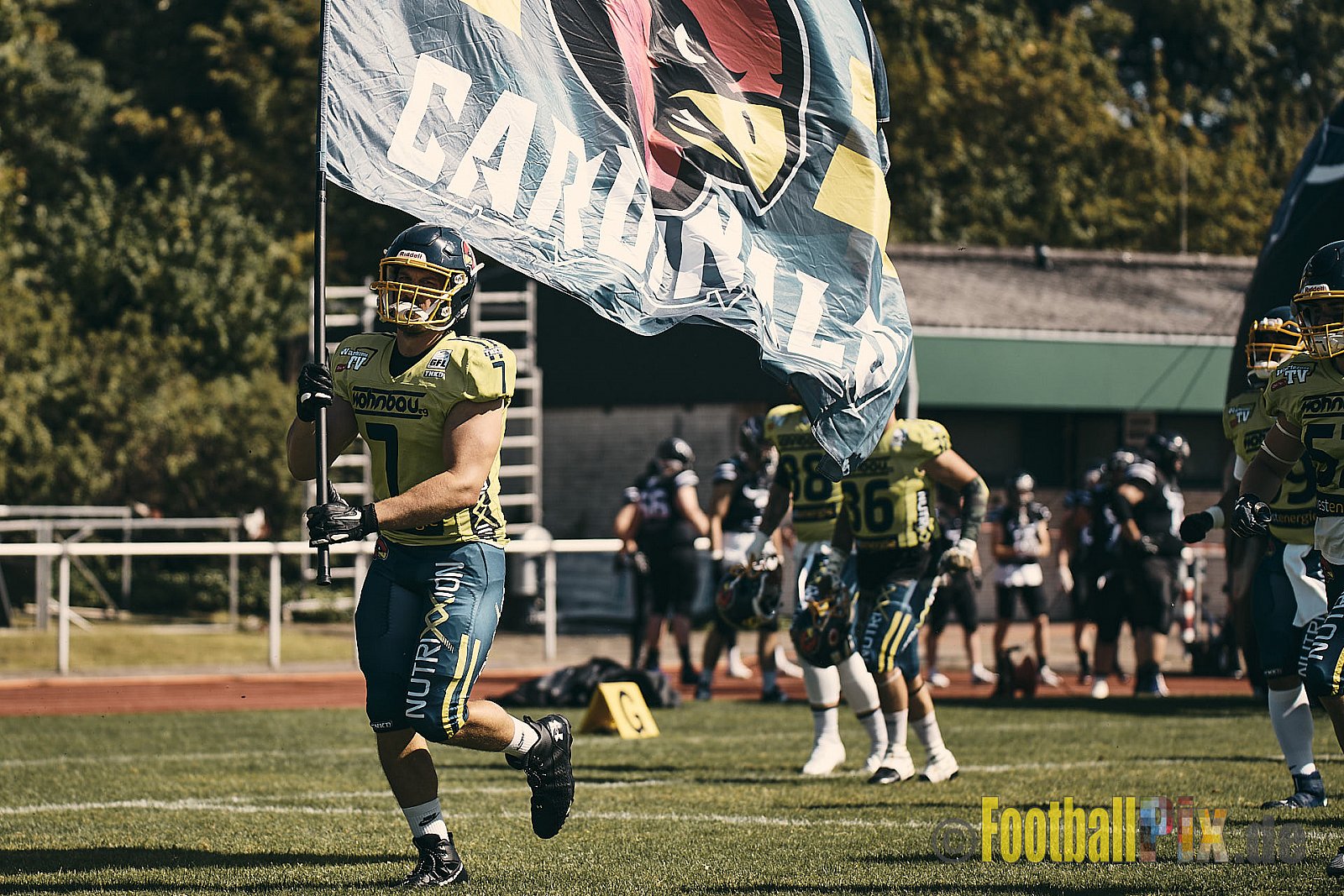 GFL2 Season 2021 Langenfeld Longhorns vs. Assindia Cardinals am 14.08.2021 im Jahnstadion, Jahnstr.4, 40764 Langenfeld. Punkte Endstand 42 : 12 (2:6/14:0/13:6/13:0)
[Bildnummer: 2021-08-14_0003] - LangenfeldLonghornsVsAssindiaCardinals