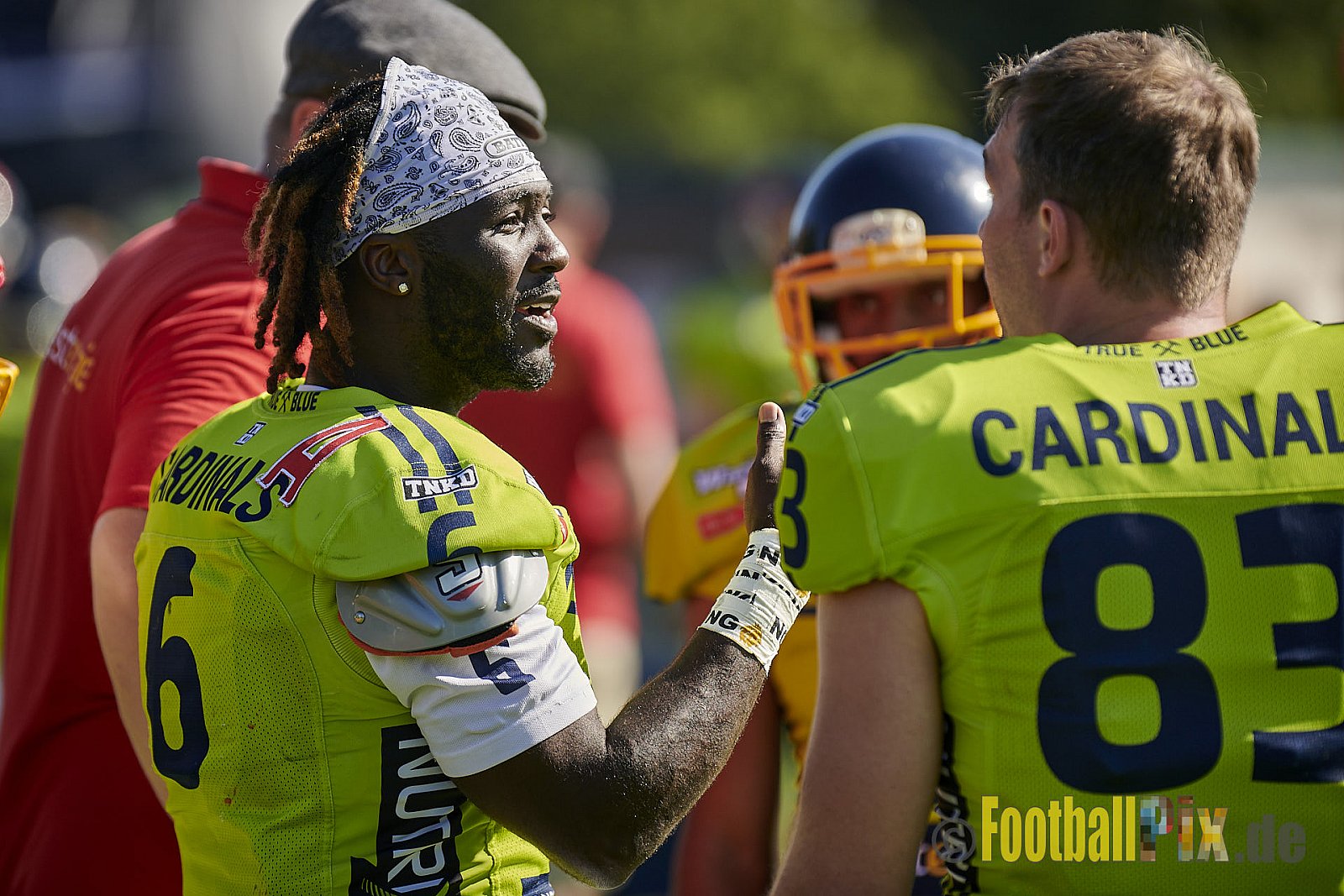 GFL2 Season 2021 Langenfeld Longhorns vs. Assindia Cardinals am 14.08.2021 im Jahnstadion, Jahnstr.4, 40764 Langenfeld. Punkte Endstand 42 : 12 (2:6/14:0/13:6/13:0)
[Bildnummer: 2021-08-14_0170] - LangenfeldLonghornsVsAssindiaCardinals