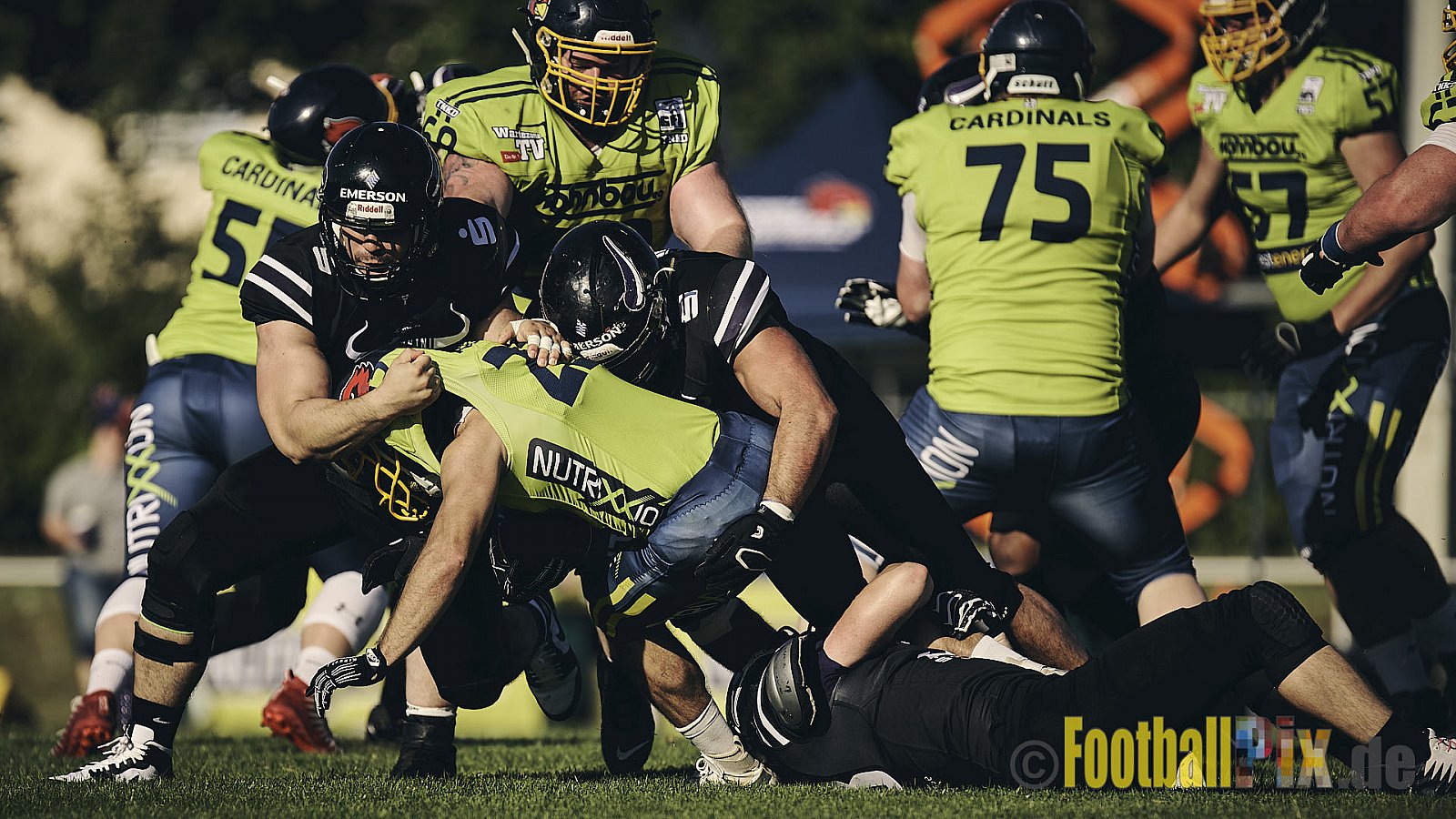 GFL2 Season 2021 Langenfeld Longhorns vs. Assindia Cardinals am 14.08.2021 im Jahnstadion, Jahnstr.4, 40764 Langenfeld. Punkte Endstand 42 : 12 (2:6/14:0/13:6/13:0)
[Bildnummer: 2021-08-14_0440] - LangenfeldLonghornsVsAssindiaCardinals