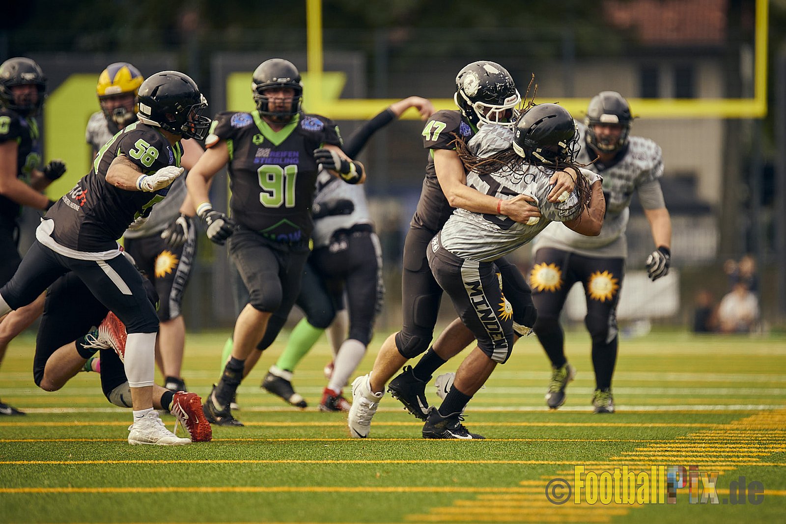 AFCV NRW Landesliga Season 2021 Herne Black Barons vs. Minden Wolves am 26.09.2021 im Stadion Horststadion, Gartenstraße 12-16, 44625 Herne, Punkte Endstand 03 : 27.
[Bildnummer: 2021-09-26_0083] - HerneBlackBaronsVsMindenWolves