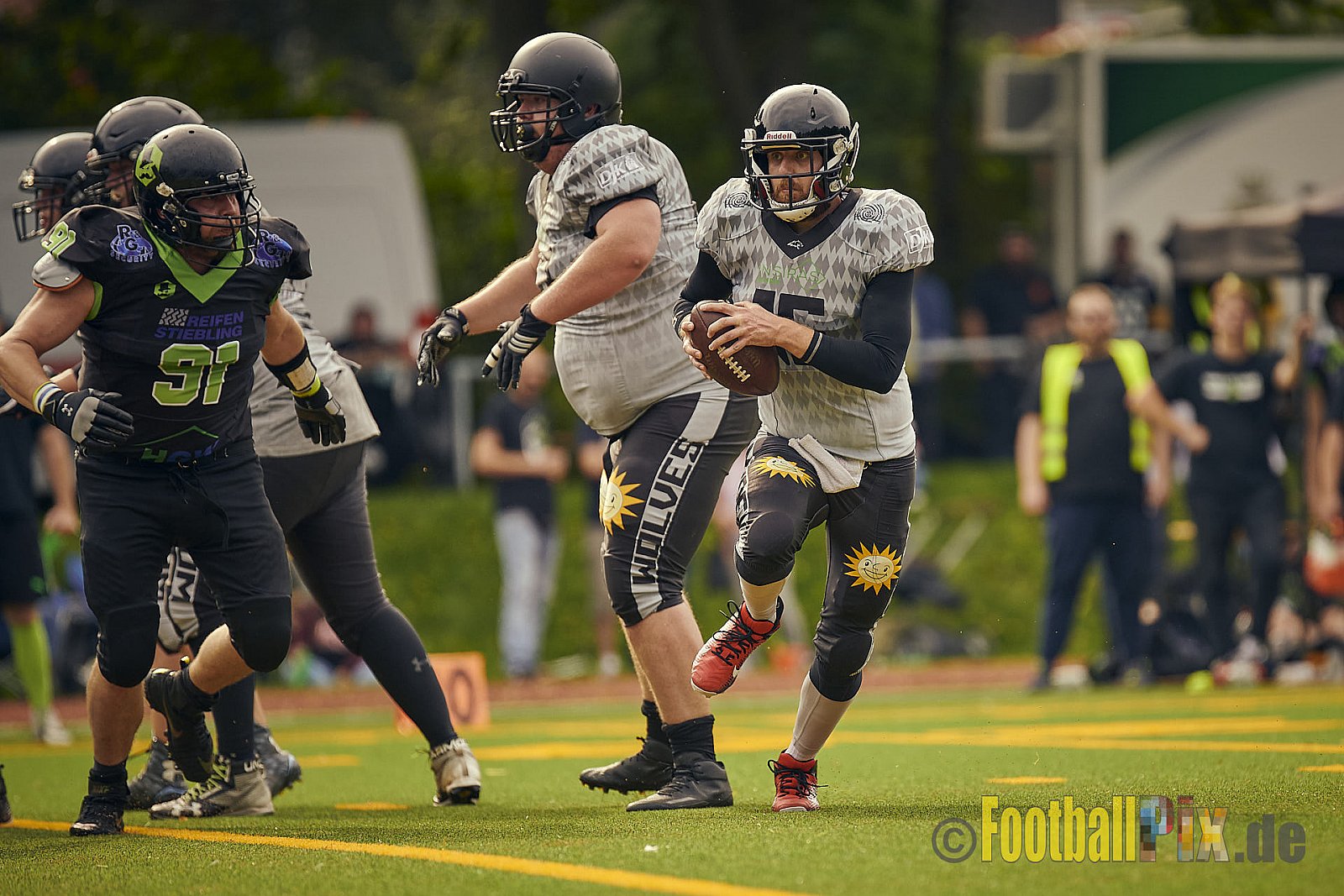AFCV NRW Landesliga Season 2021 Herne Black Barons vs. Minden Wolves am 26.09.2021 im Stadion Horststadion, Gartenstraße 12-16, 44625 Herne, Punkte Endstand 03 : 27.
[Bildnummer: 2021-09-26_0099] - HerneBlackBaronsVsMindenWolves