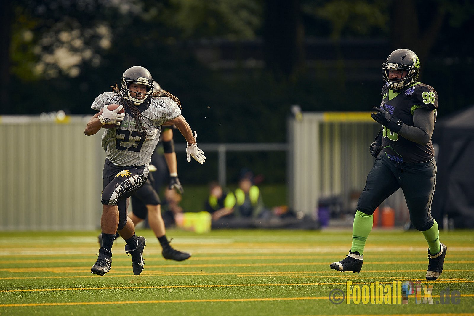AFCV NRW Landesliga Season 2021 Herne Black Barons vs. Minden Wolves am 26.09.2021 im Stadion Horststadion, Gartenstraße 12-16, 44625 Herne, Punkte Endstand 03 : 27.
[Bildnummer: 2021-09-26_0140] - HerneBlackBaronsVsMindenWolves