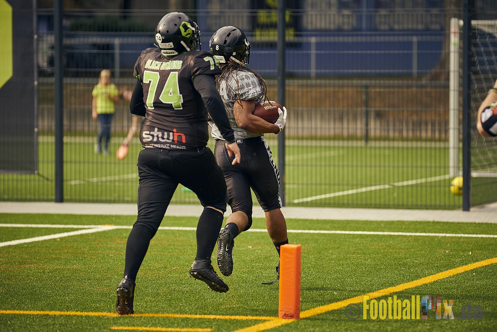 AFCV NRW Landesliga Season 2021 Herne Black Barons vs. Minden Wolves am 26.09.2021 im Stadion Horststadion, Gartenstraße 12-16, 44625 Herne, Punkte Endstand 03 : 27.
[Bildnummer: 2021-09-26_0162] - HerneBlackBaronsVsMindenWolves