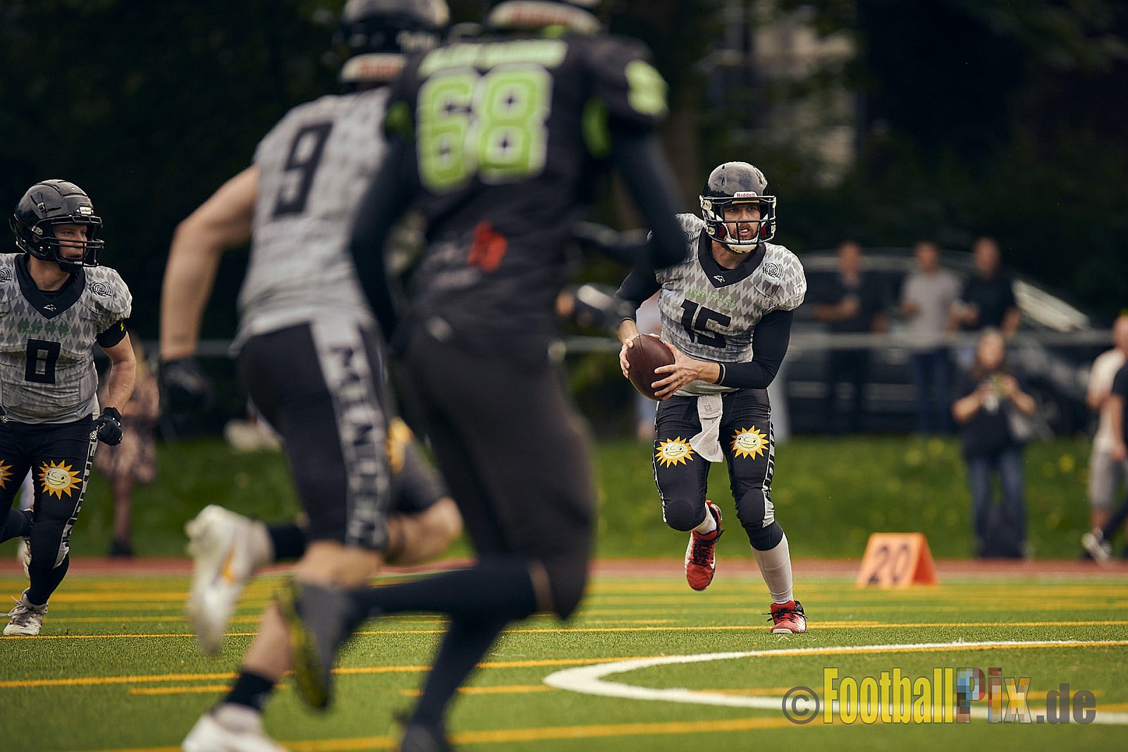 AFCV NRW Landesliga Season 2021 Herne Black Barons vs. Minden Wolves am 26.09.2021 im Stadion Horststadion, Gartenstraße 12-16, 44625 Herne, Punkte Endstand 03 : 27.
[Bildnummer: 2021-09-26_0240] - HerneBlackBaronsVsMindenWolves