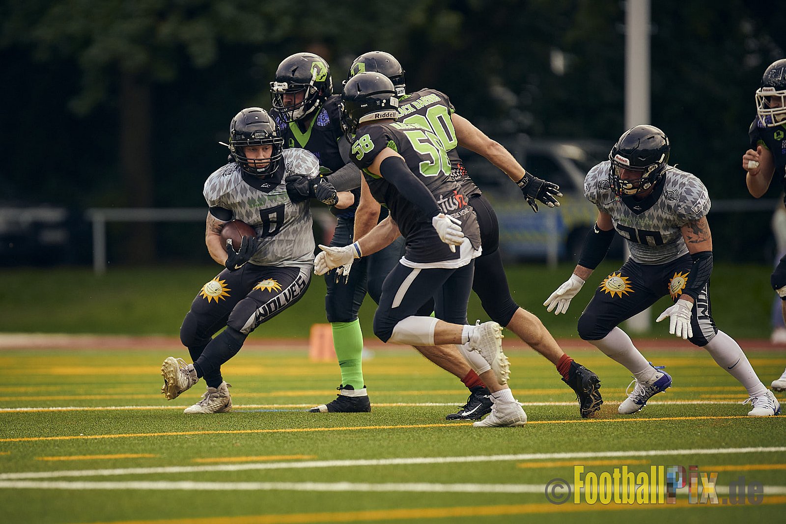 AFCV NRW Landesliga Season 2021 Herne Black Barons vs. Minden Wolves am 26.09.2021 im Stadion Horststadion, Gartenstraße 12-16, 44625 Herne, Punkte Endstand 03 : 27.
[Bildnummer: 2021-09-26_0288] - HerneBlackBaronsVsMindenWolves