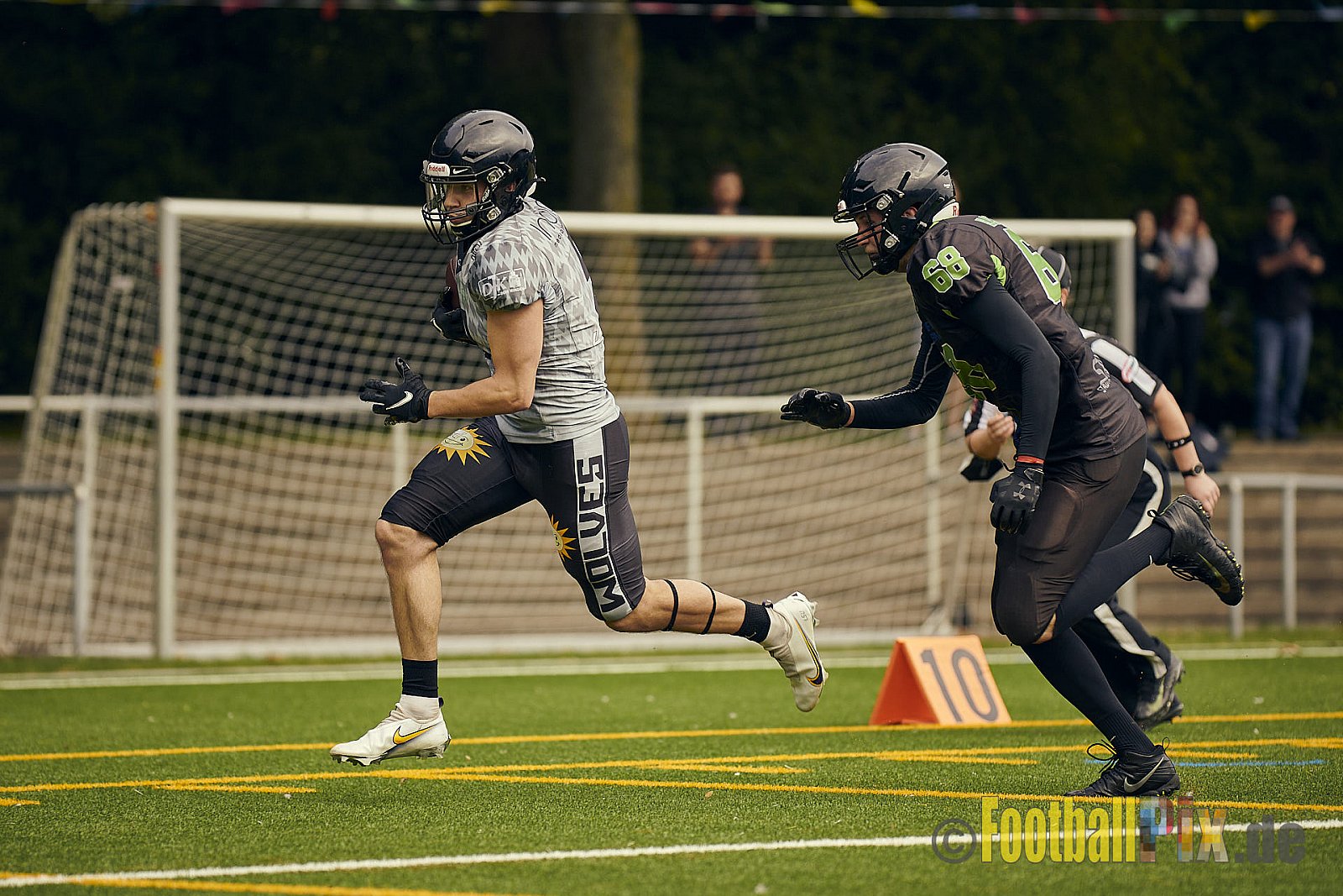 AFCV NRW Landesliga Season 2021 Herne Black Barons vs. Minden Wolves am 26.09.2021 im Stadion Horststadion, Gartenstraße 12-16, 44625 Herne, Punkte Endstand 03 : 27.
[Bildnummer: 2021-09-26_0390] - HerneBlackBaronsVsMindenWolves