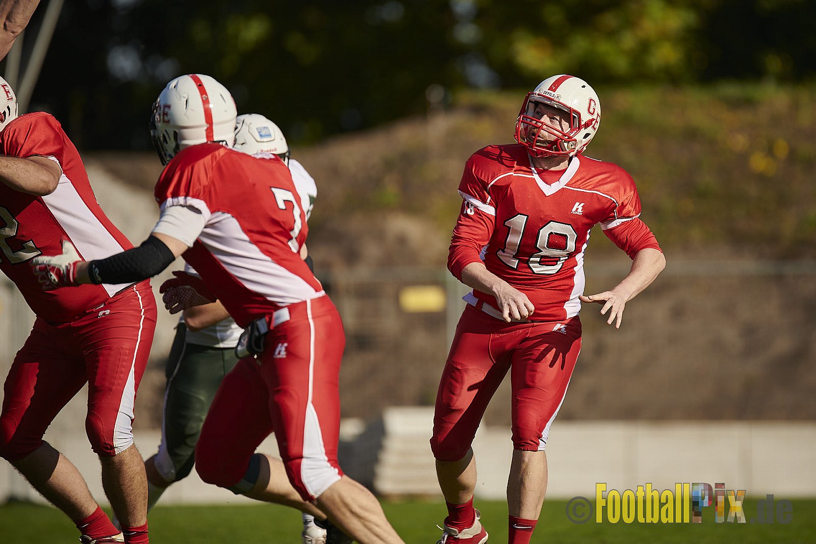 AFCV NRW Regionalliga Season 2021 Gelsenkirchen Devils vs. Bielefeld Bulldogs am 9.10.2021 im Fürstenbergstadion, Fischerstraße 35, 45899 Gelsenkirchen-Horst, Punkte Endstand 0 : 42.
[Bildnummer: 2021-10-09_0110] - GelsenkirchenDevilsVsBielefeldBulldogs